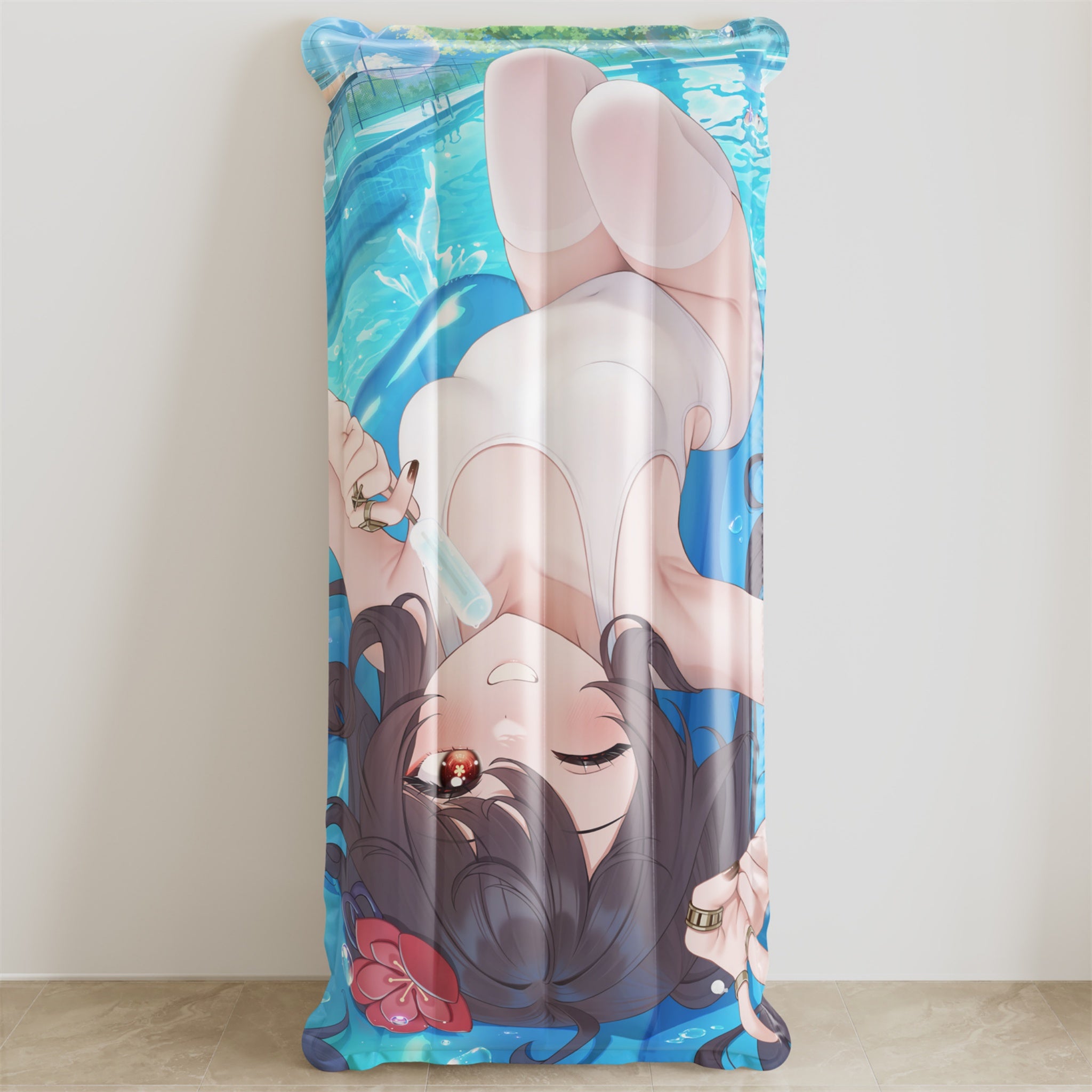 Hu Tao (White Swimsuit Ver.) - Anime Float Mat Fan-Art Edition