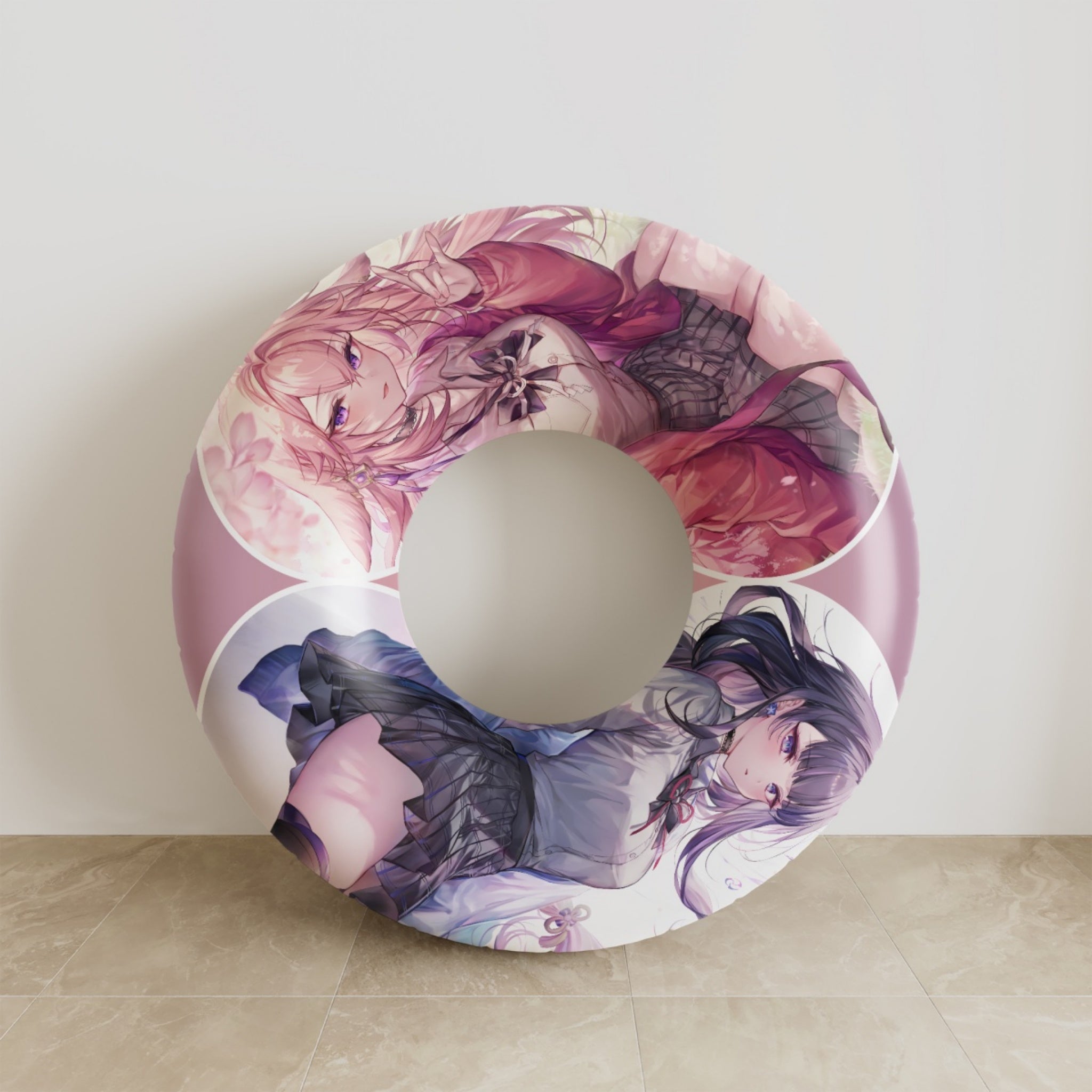 Raiden Shogun & Yae Miko (Uniform Ver.) - Anime Swim Ring Fan-Art Edition