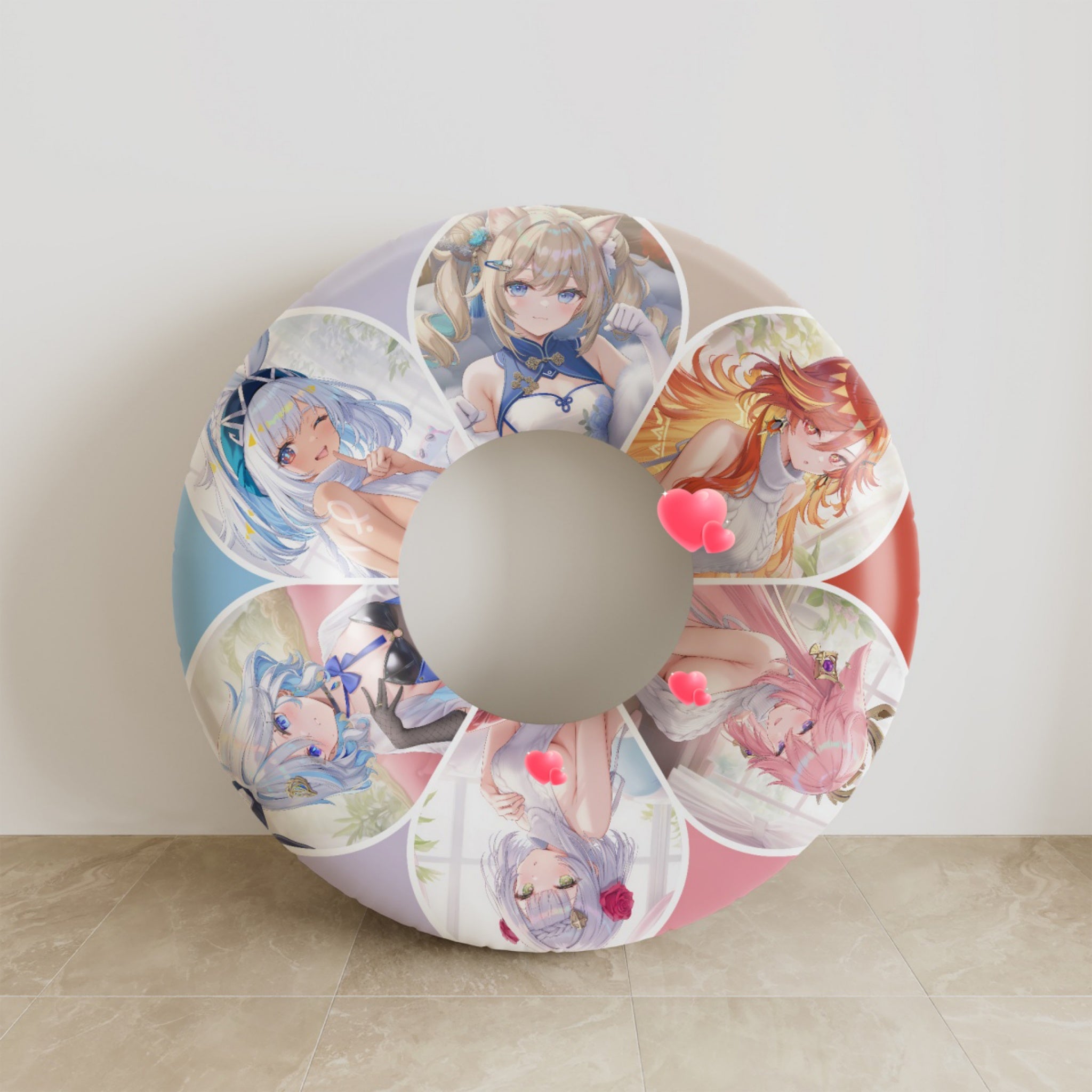 Noelle, Barbara, Furina, Maravilla, Mualani, Yae Miko - Anime Swim Ring Fan-Art Edition