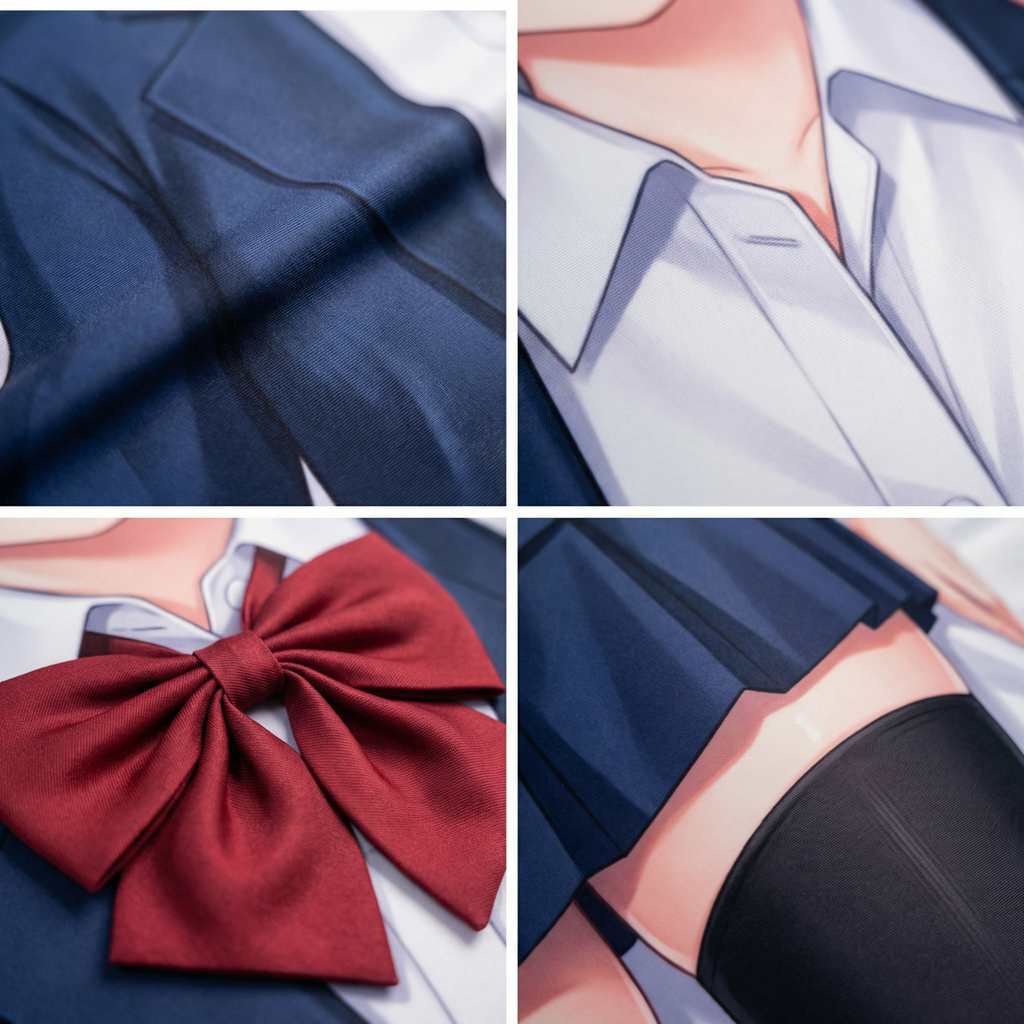 Long Black Hair JK Dakimakura - AnimePillow Original