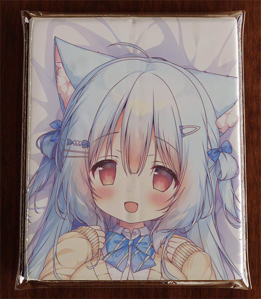 Kobone-chan (Blue Hair Catgirl) - Anime Pillowcase Fan-Art Edition