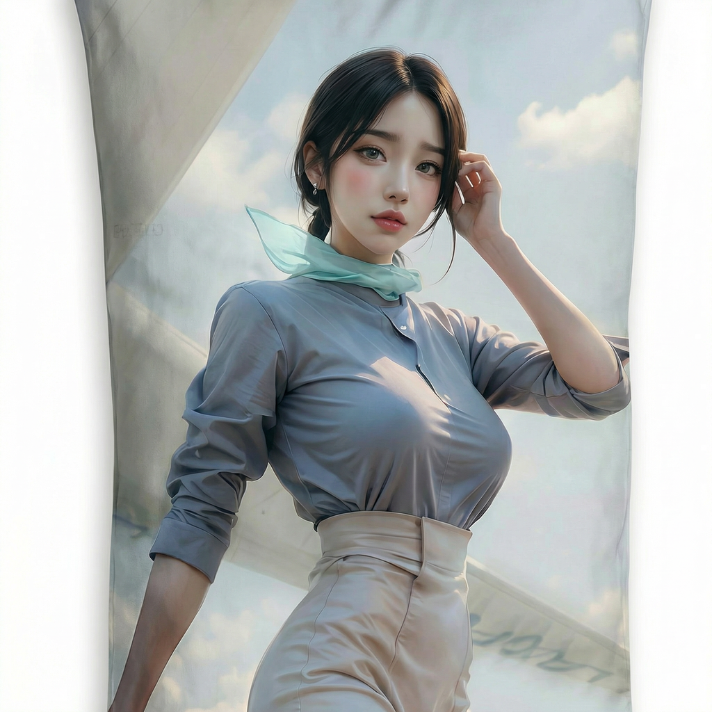 Korean Stewardess Uniform Dakimakura - AnimePillow Original