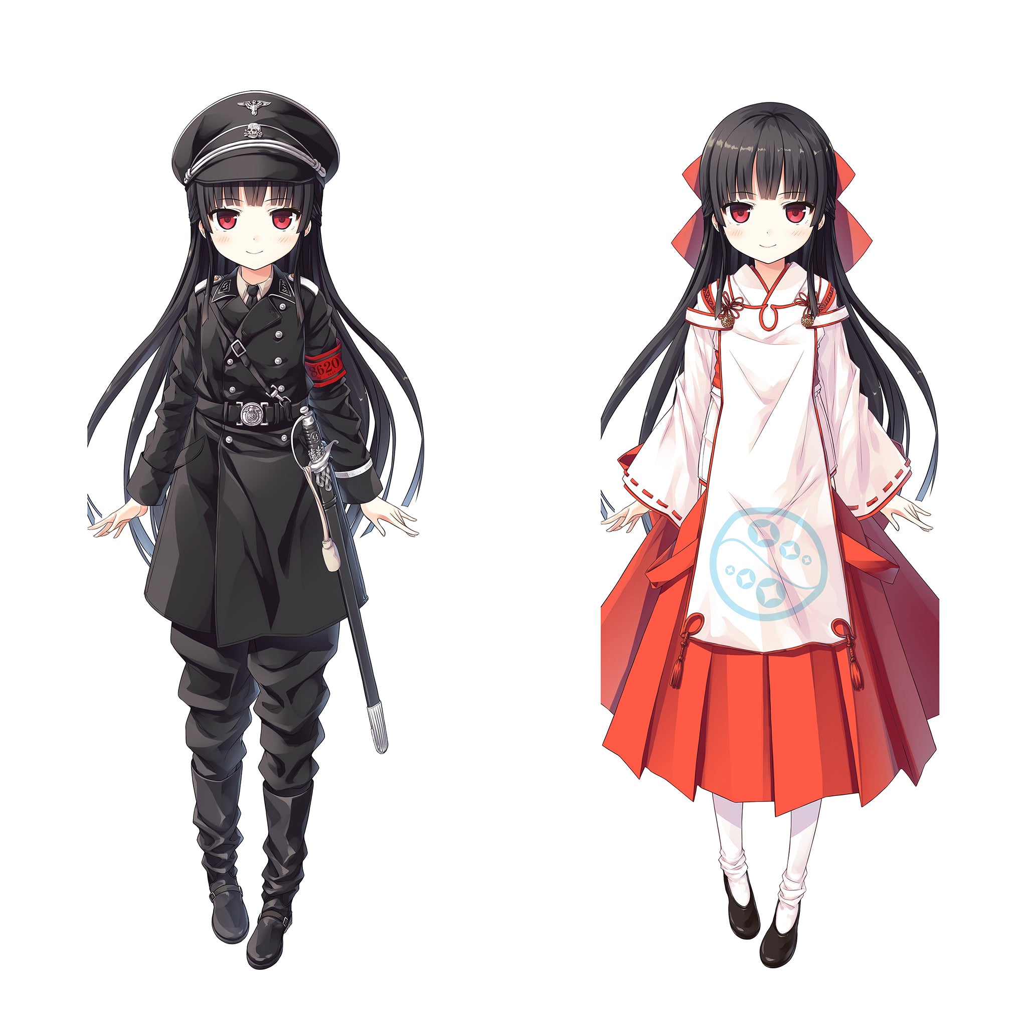 Hachiroku (Uniform & Miko) - AnimePillow Fan-Art Edition