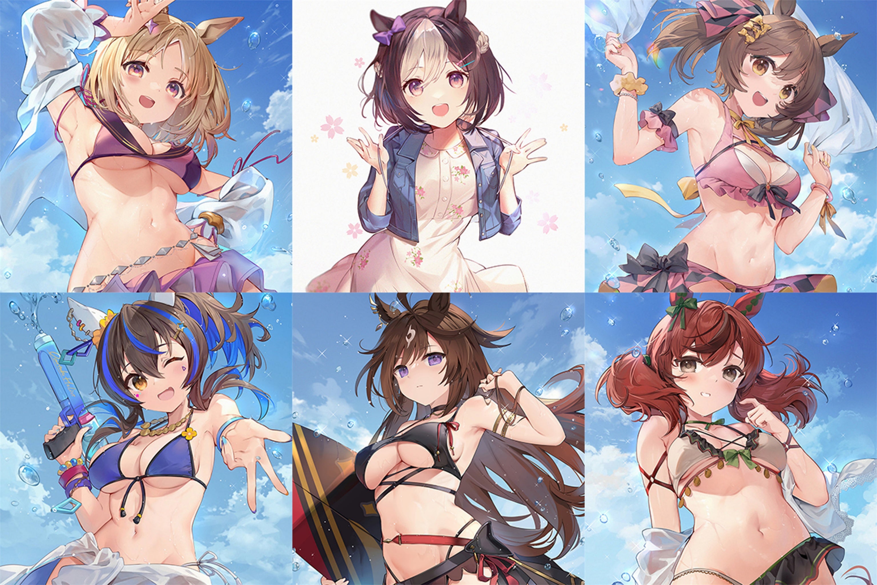 Uma Musume Summer Ver.3 - Anime Inflatable Dice Fan-Art Edition