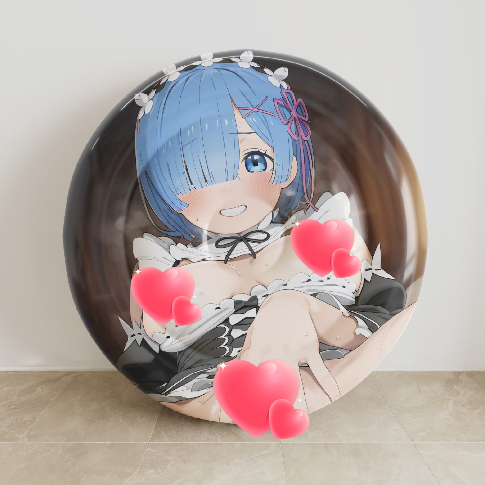 Rem - Anime Inflatable Round Cushion Fan-Art Edition