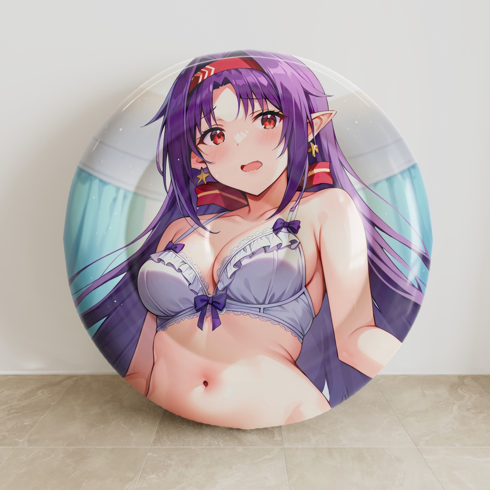 Yuuki Konno (Underwear Ver.) B - Anime Inflatable Round Cushion Fan-Art Edition