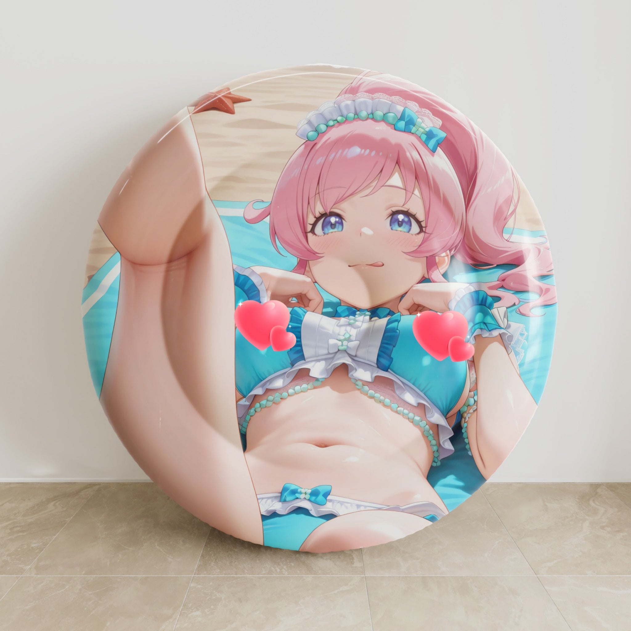 Mirai Momoyama B - Anime Inflatable Round Cushion Fan-Art Edition