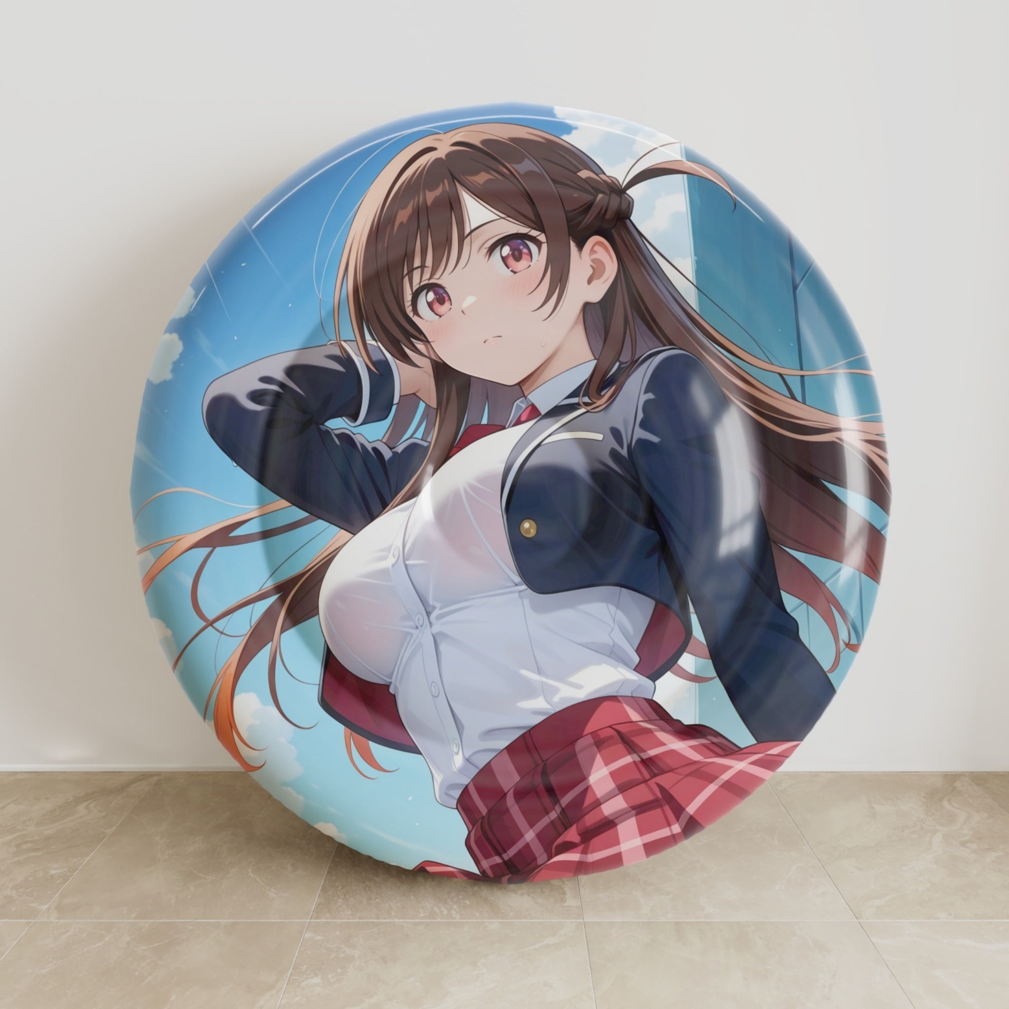 Chizuru Mizuhara C - Anime Inflatable Round Cushion Fan-Art Edition