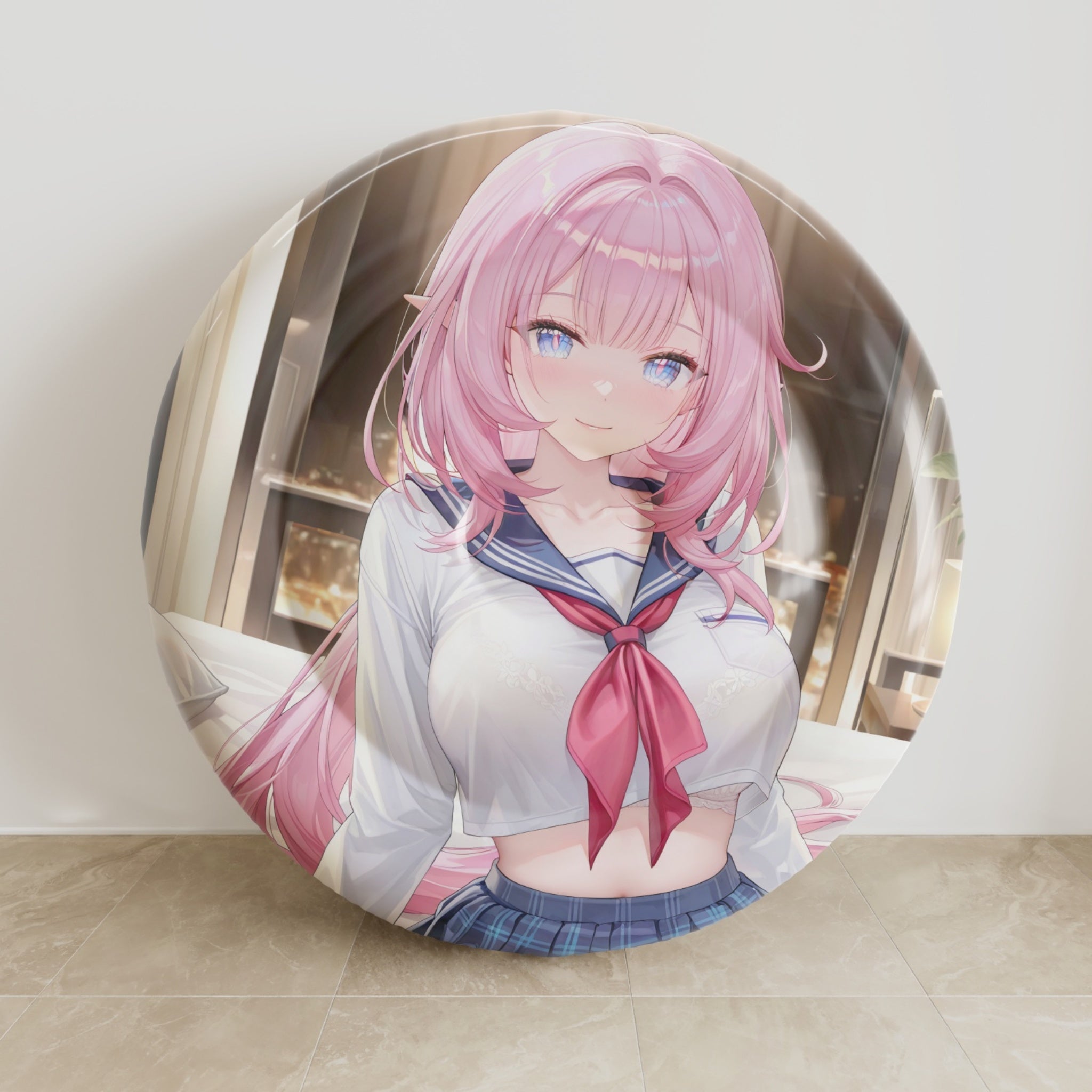 Elysia (Sailor Uniform Ver.) - Anime Inflatable Round Cushion Fan-Art Edition