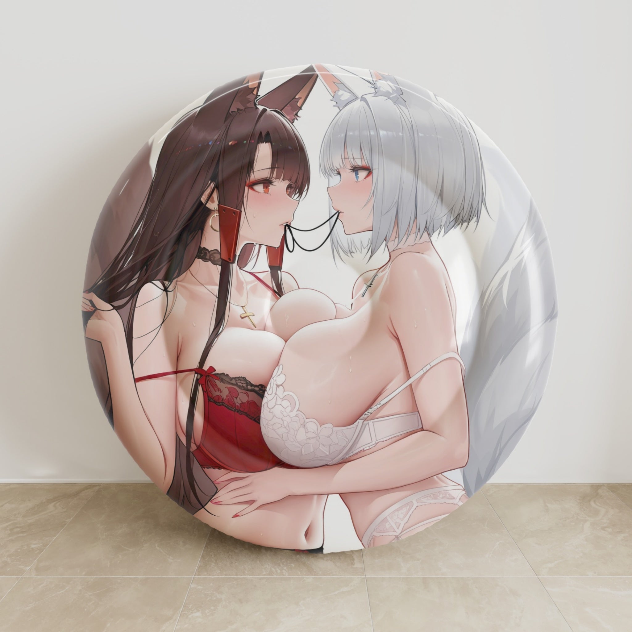 Akagi & Kaga - Anime Inflatable Round Cushion Fan-Art Edition