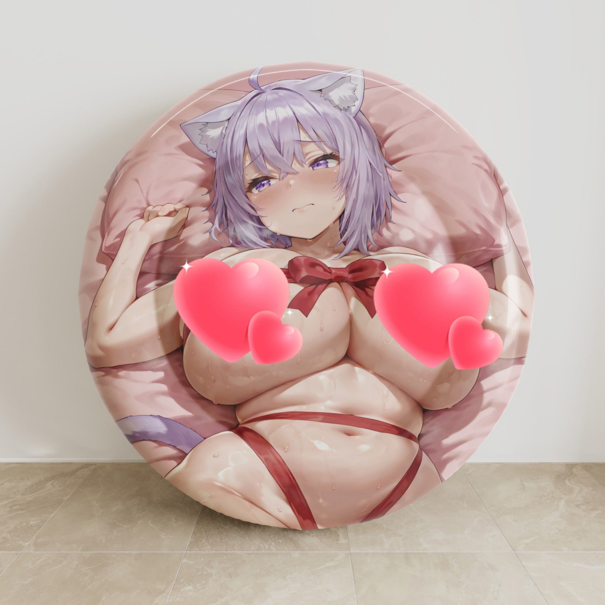 Okayu Nekomata (Plump Ver.) - Anime Inflatable Round Cushion Fan-Art Edition