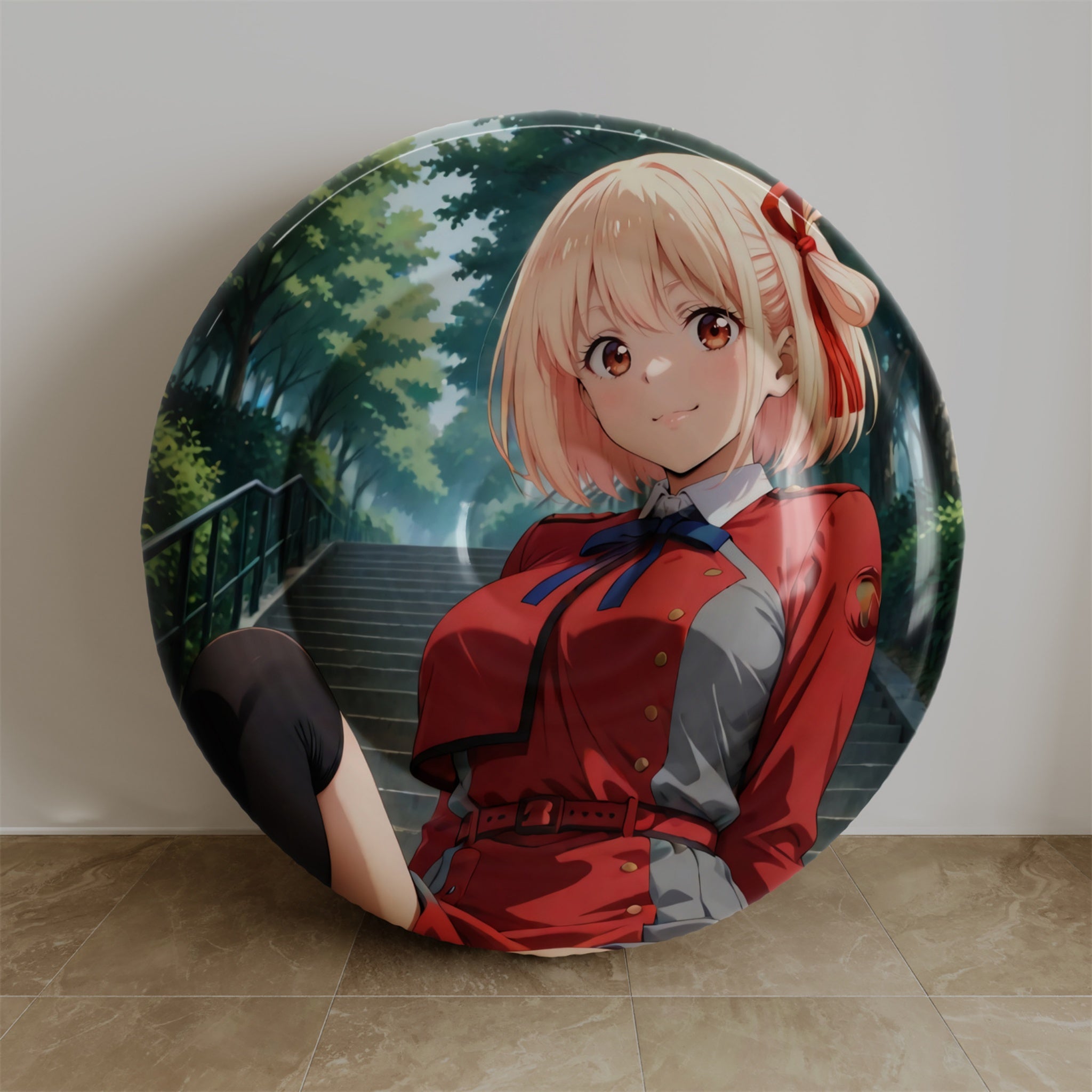 Chisato Nishikigi B - Anime Inflatable Round Cushion Fan-Art Edition