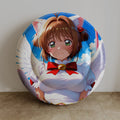 Sakura Kinomoto (White Cat Cos Ver.) A - Anime Inflatable Round Cushion Fan-Art Edition