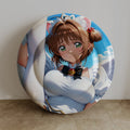 Sakura Kinomoto (White Cat Cos Ver.) B - Anime Inflatable Round Cushion Fan-Art Edition