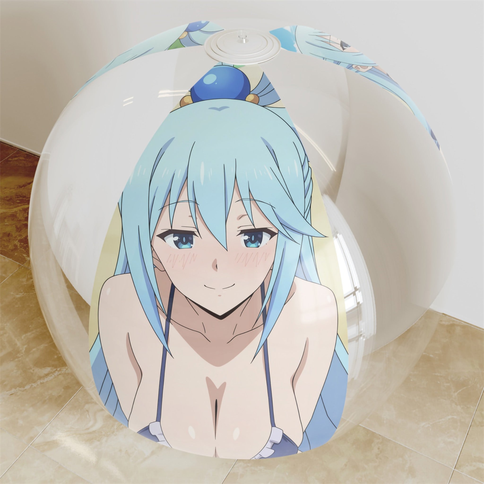 Aqua (Swimsuit Ver.) - Anime Beach Ball Fan-Art Edition