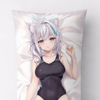 Shiroko (versión en traje de baño negro) - Edición Fan-Art de AnimePillow