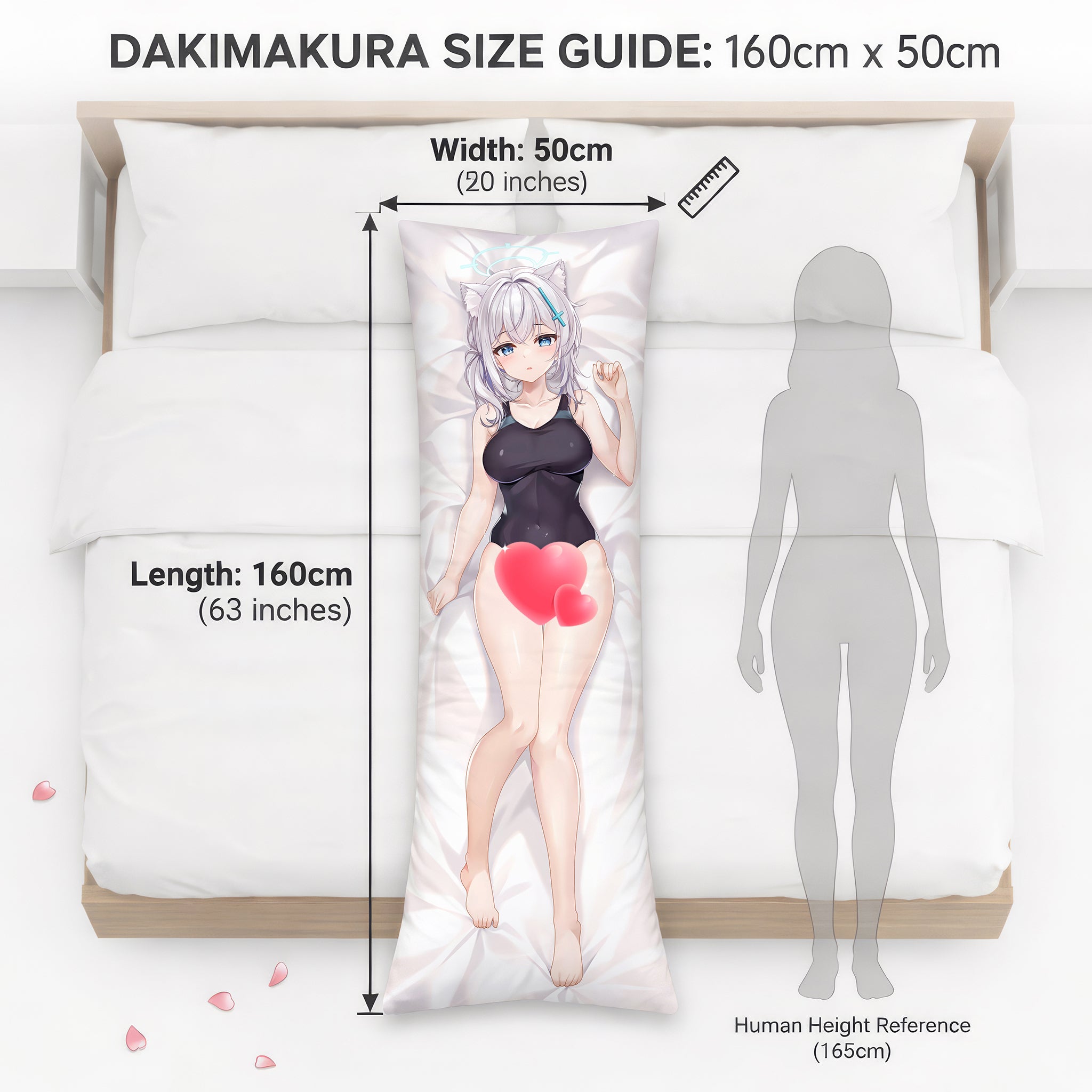 Shiroko (versión en traje de baño negro) - Edición Fan-Art de AnimePillow