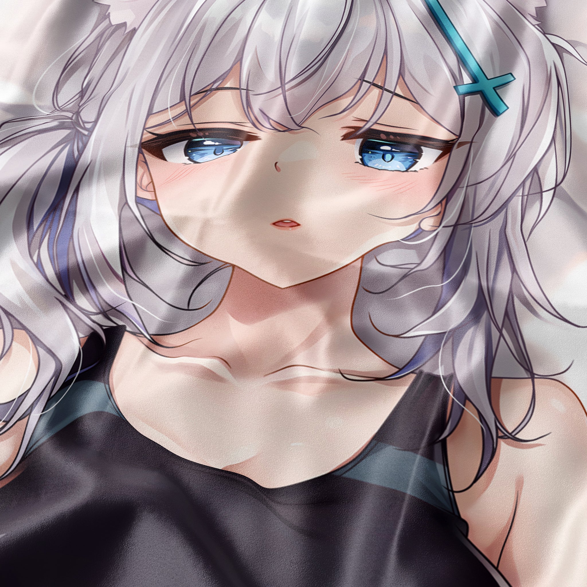 Shiroko (versión en traje de baño negro) - Edición Fan-Art de AnimePillow