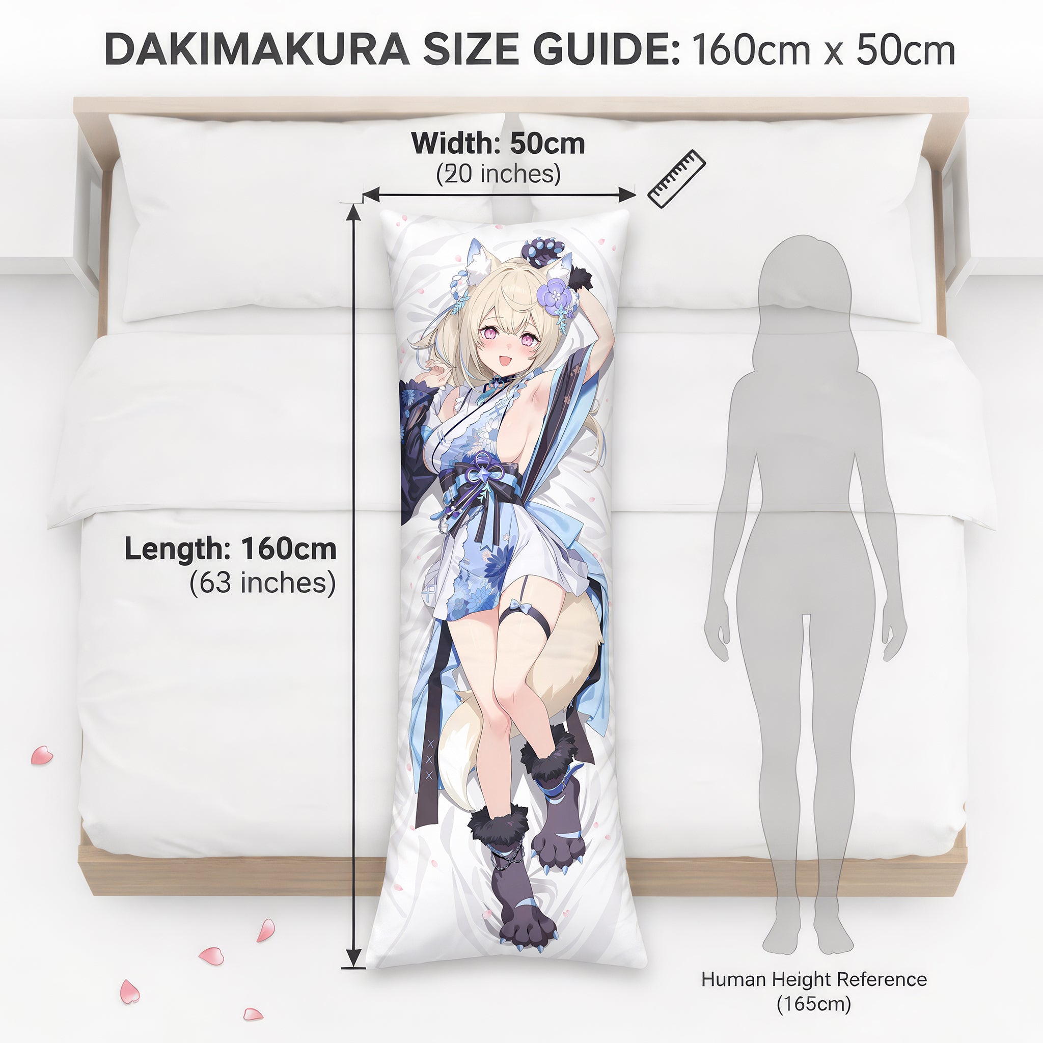 Fuwawa Abyssguard - Edición de Fan-Art para Almohada Anime