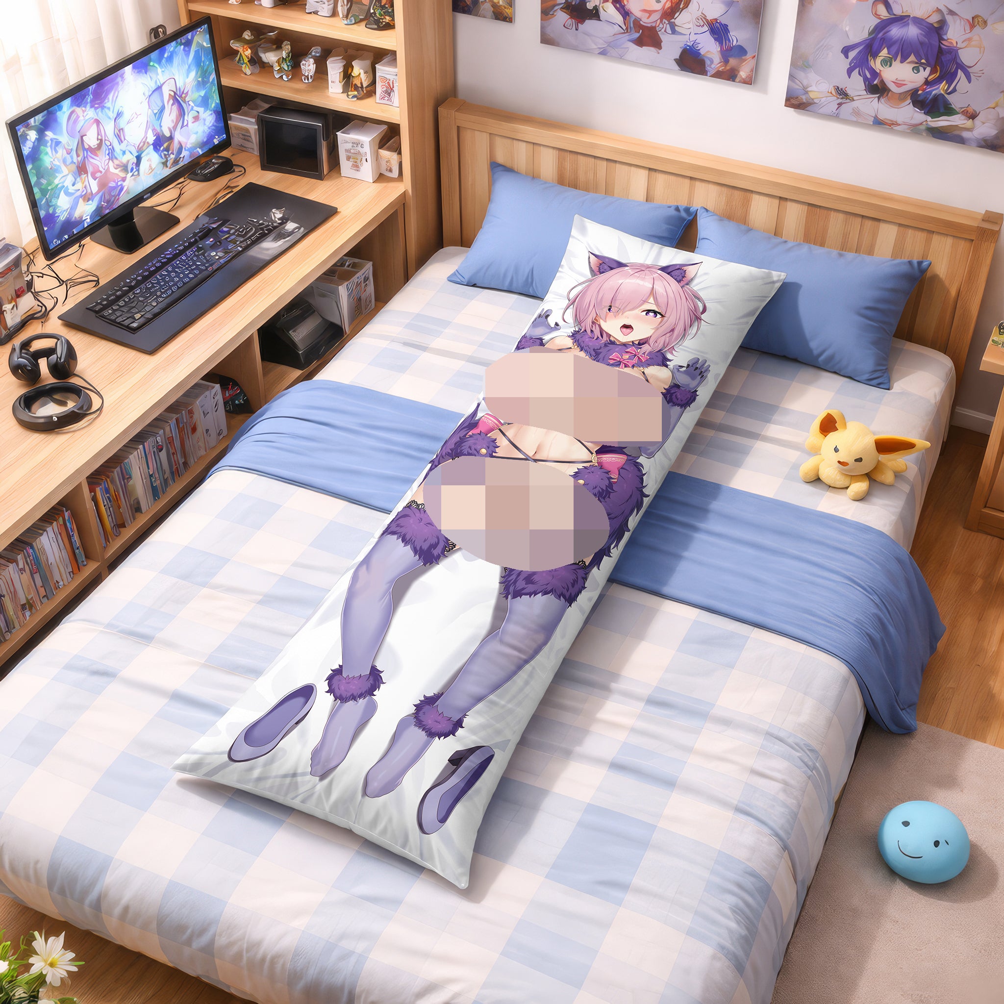 Mash Kyrielight (ver. de Maid y Cosplay de Lobo) - Edición Fan-Art de AnimePillow