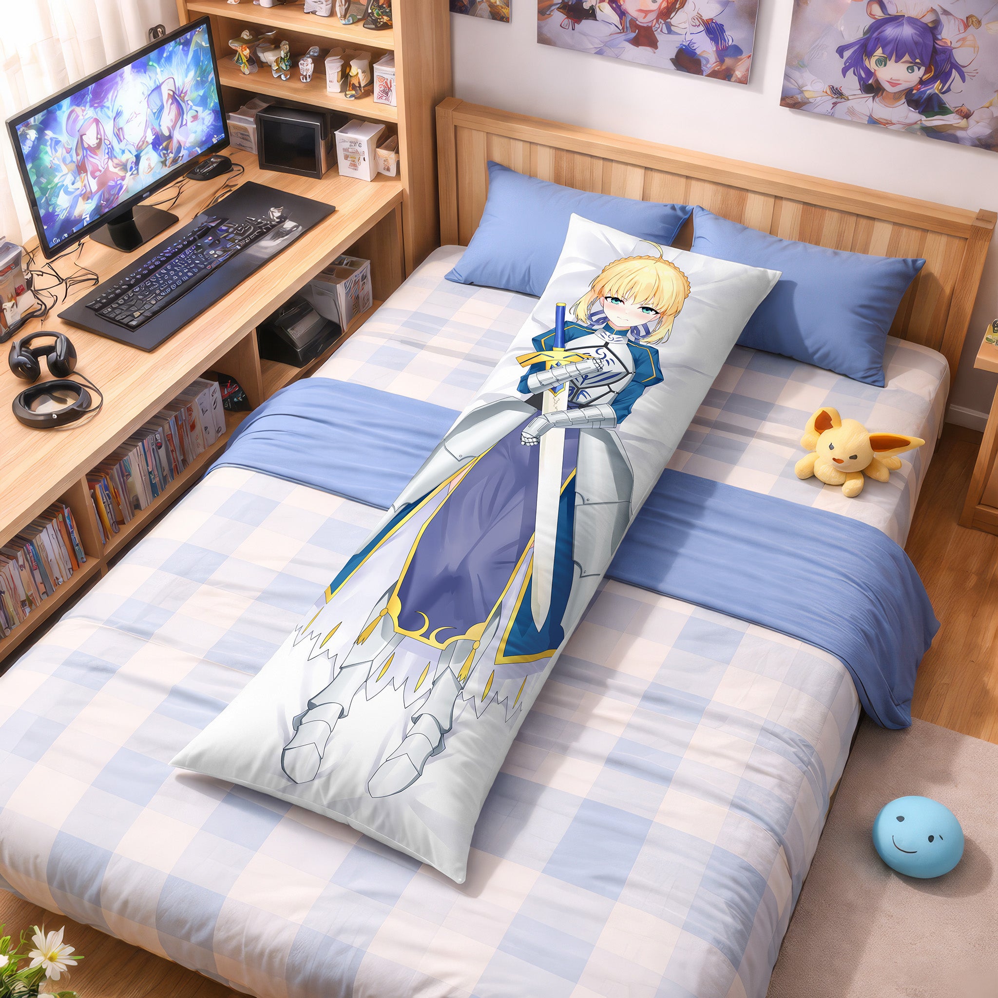 Saber - Edición Fan-Art de Almohada de Anime