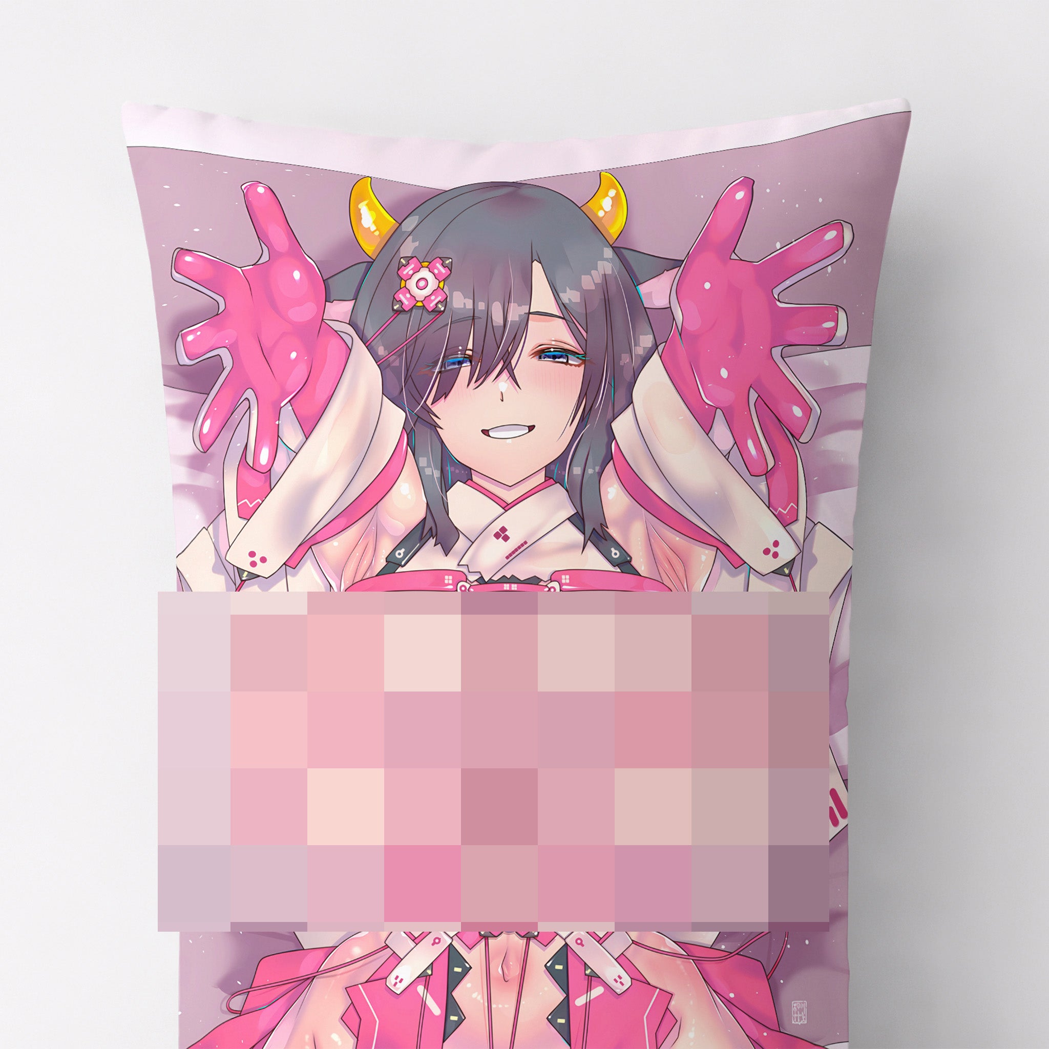 Black-haired Cow Shrine Maiden - AnimePillow Fan-Art Edition
