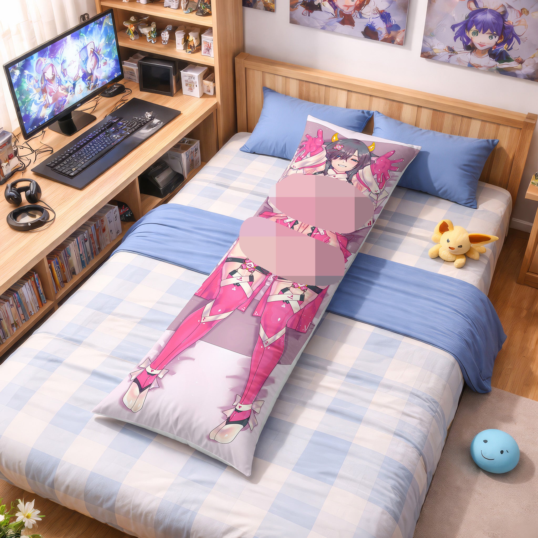 Black-haired Cow Shrine Maiden - AnimePillow Fan-Art Edition