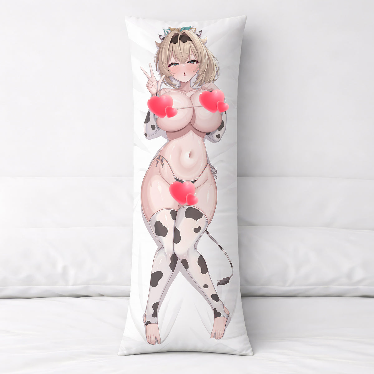 Kazama Iroha (Cow Cos Ver.) - Anime Pillowcase Fan-Art Edition