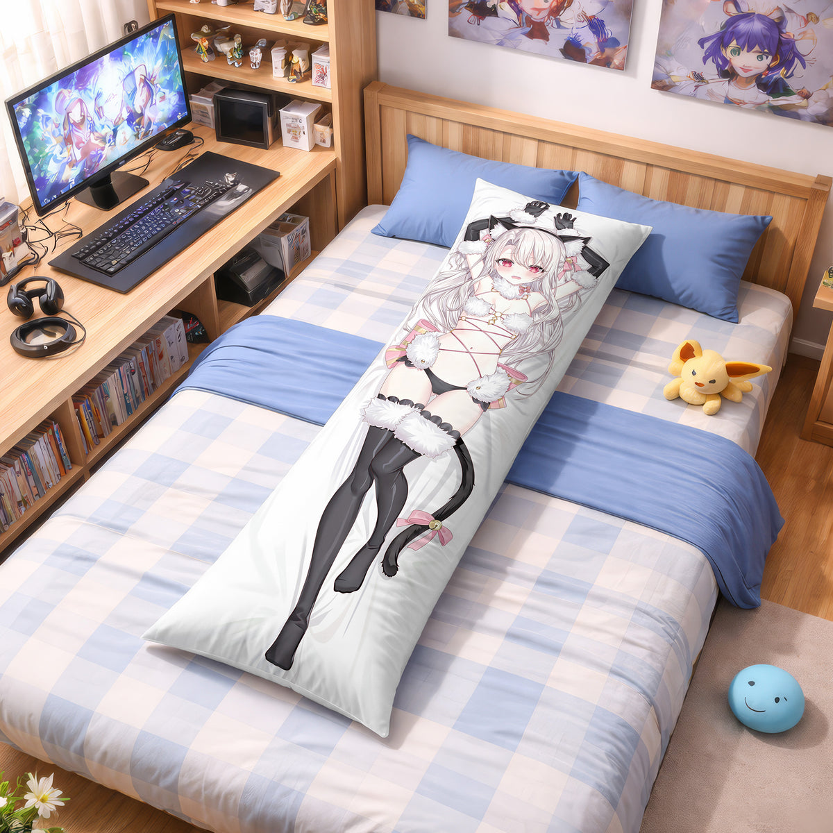 Illyasviel von Einzbern (White and Black Cat Ver.) - Anime Pillowcase Fan-Art Edition