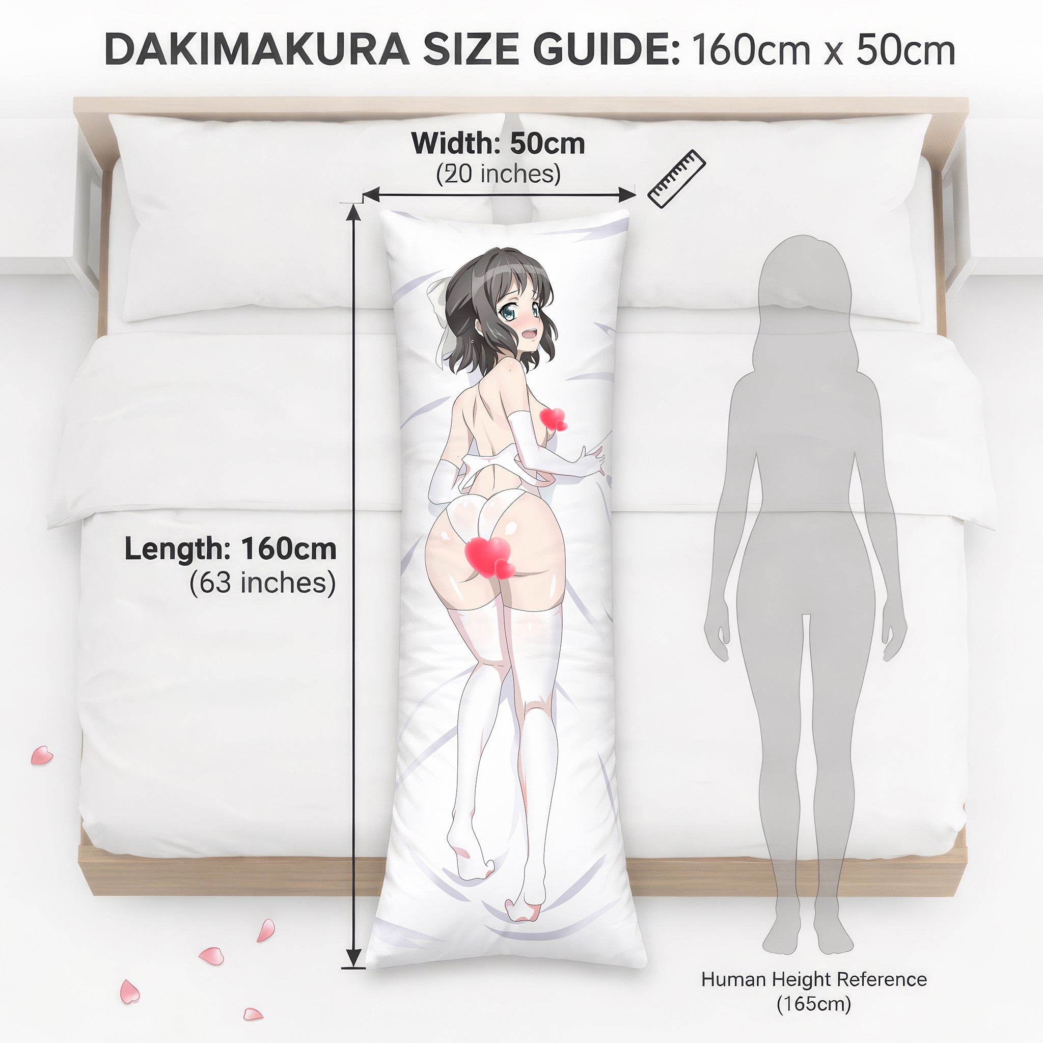 Kohinata Miku (White Swimsuit Ver.) - Anime Pillowcase Fan-Art Edition