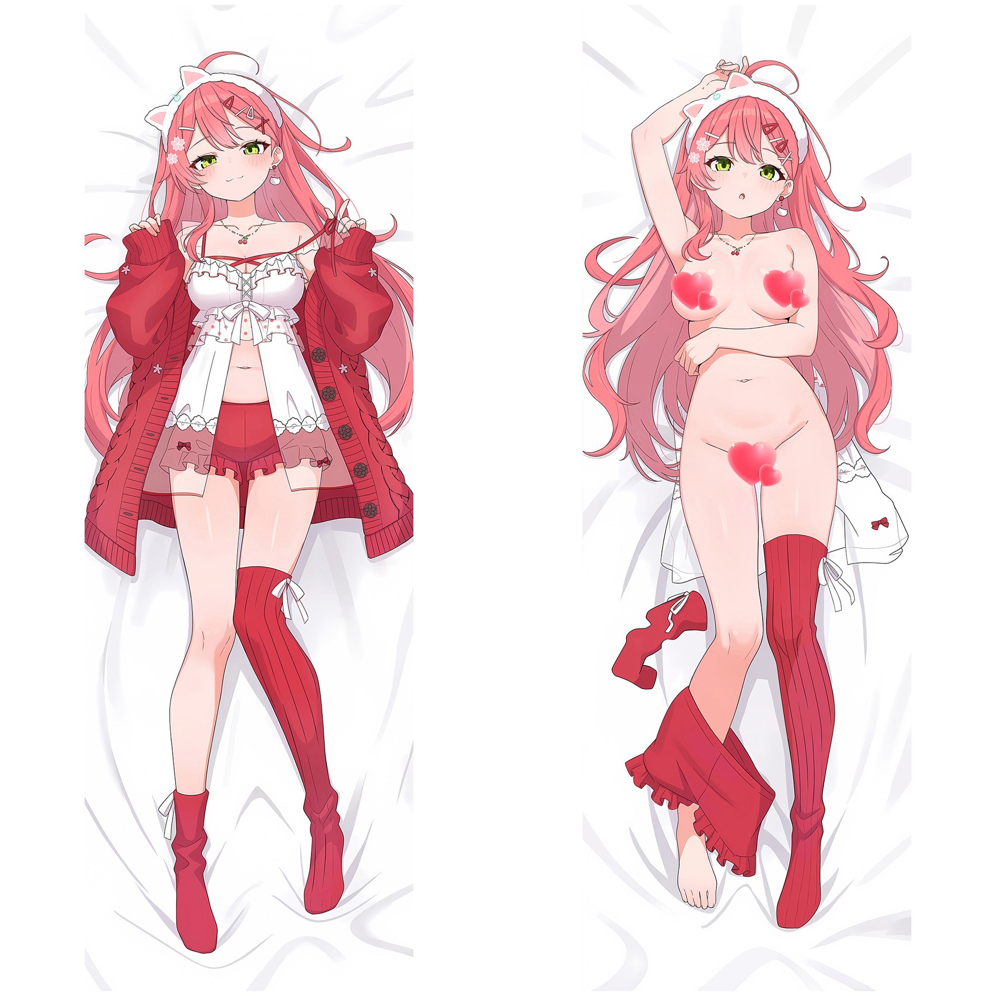 Sakura Miko (Red Sweater Ver.) - Anime Pillowcase Fan-Art Edition