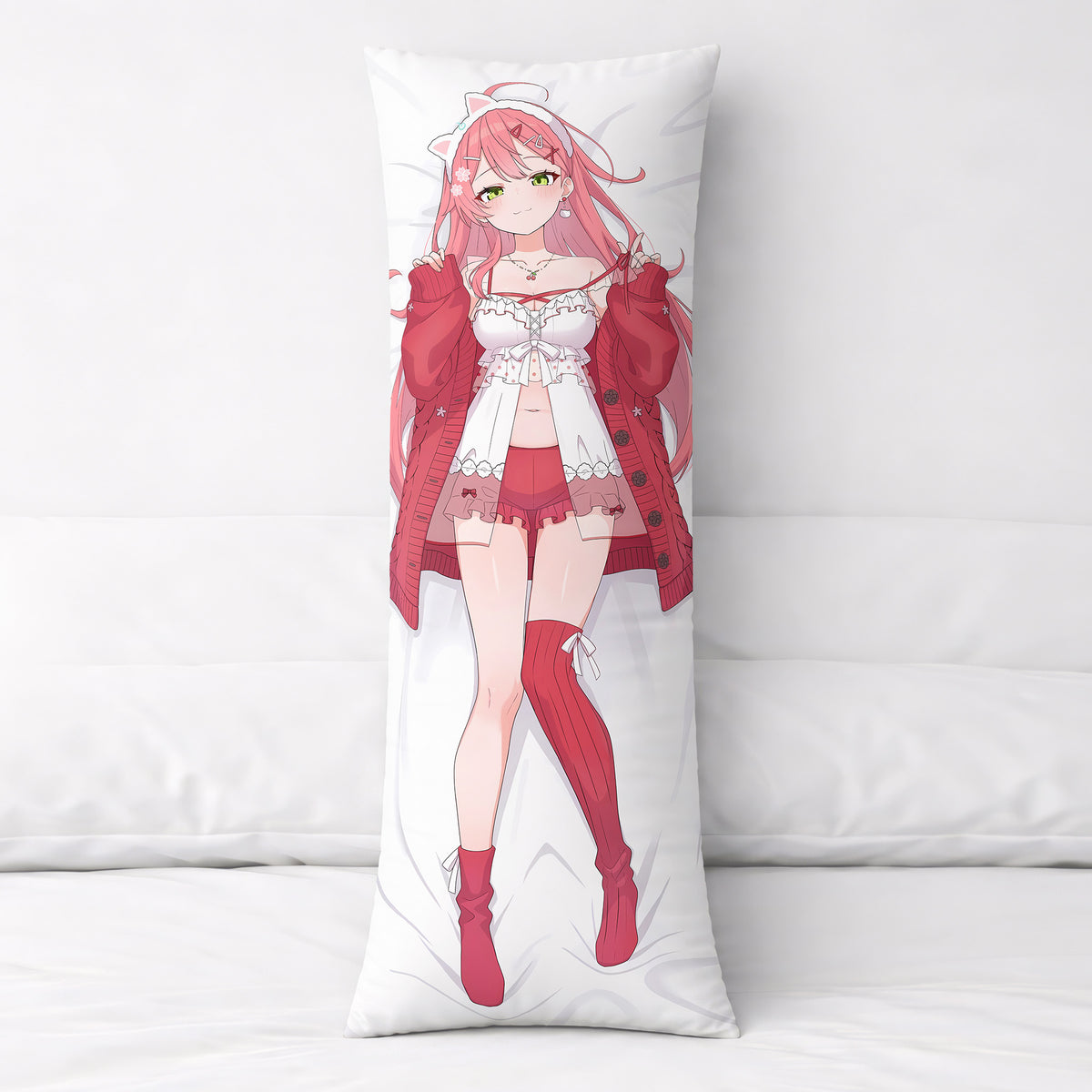 Sakura Miko (Red Sweater Ver.) - Anime Pillowcase Fan-Art Edition