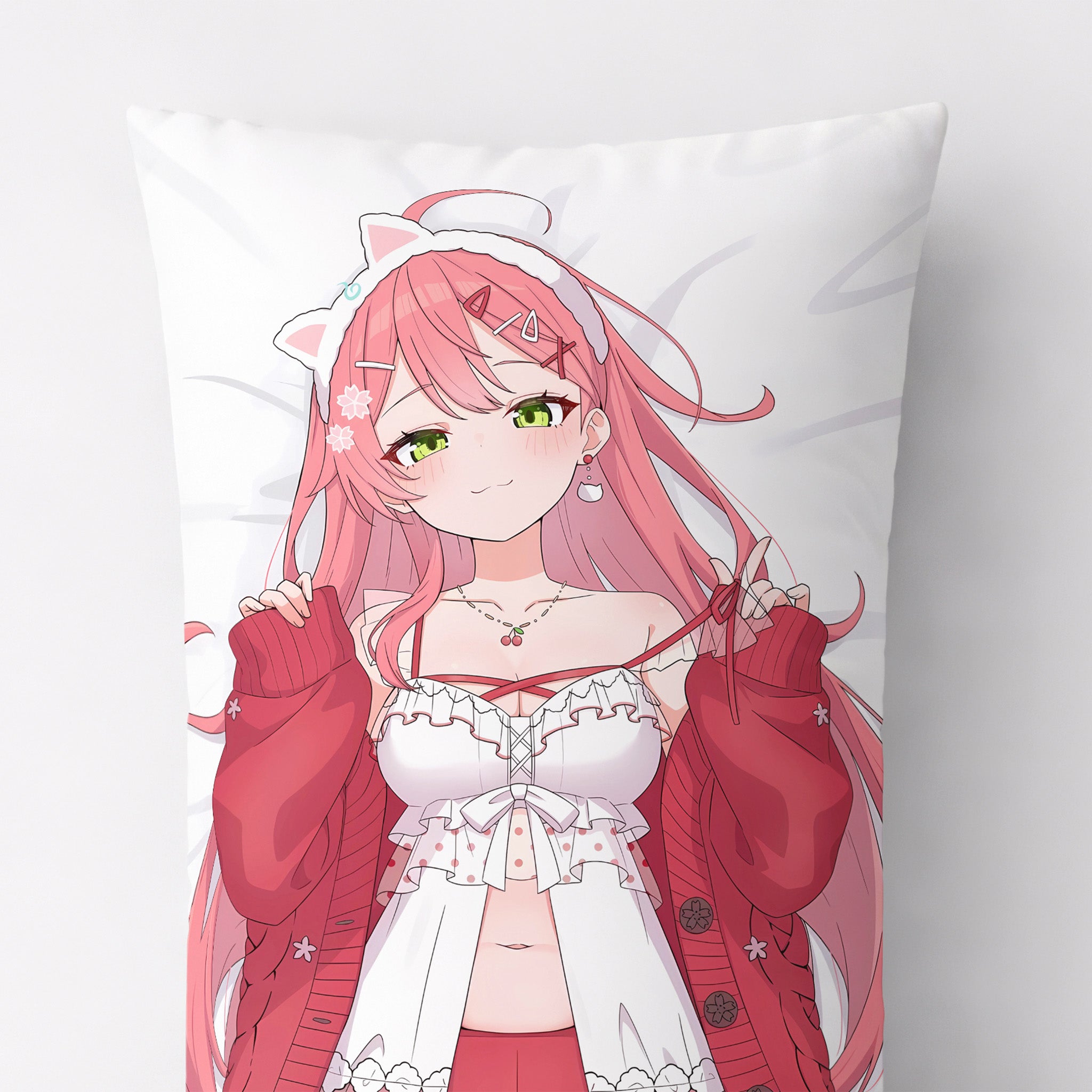 Sakura Miko (Red Sweater Ver.) - Anime Pillowcase Fan-Art Edition