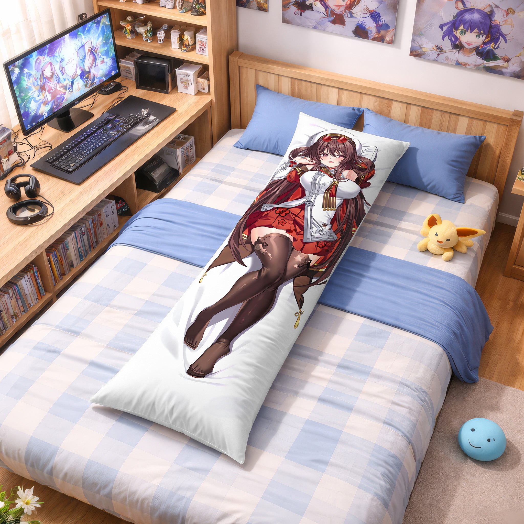 Hu Tao (Cherries Snow-Laden Ver.) - Anime Pillowcase Fan-Art Edition