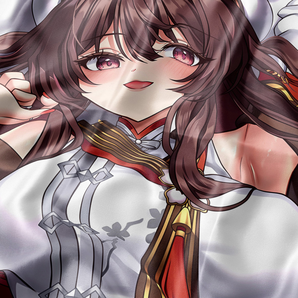 Hu Tao (Cherries Snow-Laden Ver.) - Anime Pillowcase Fan-Art Edition