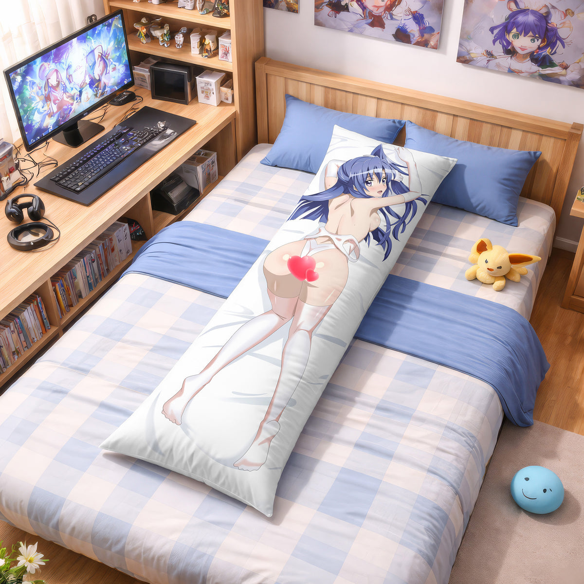 Kazanari Tsubasa (White Swimsuit Ver.) - Anime Pillowcase Fan-Art Edition