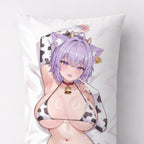 Nekomata Okayu (Cow Cos Ver.) - Anime Pillowcase Fan-Art Edition