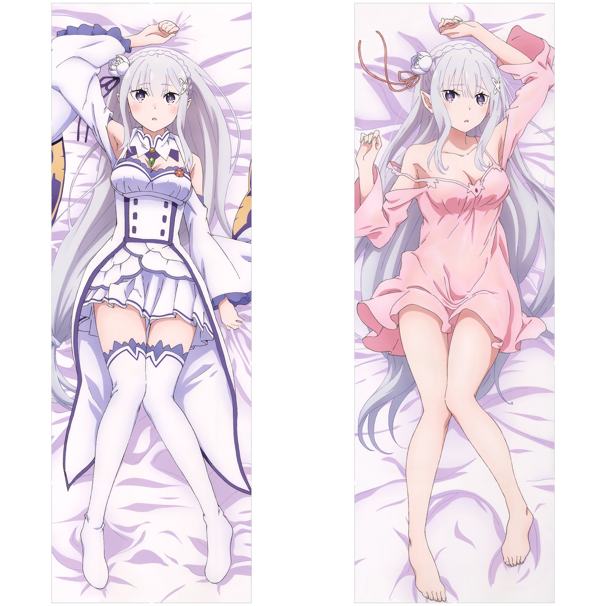 Emilia (Dailywear & Pajama Ver.) -  Anime Inflatable Cylinder Pillow Fan-Art Edition