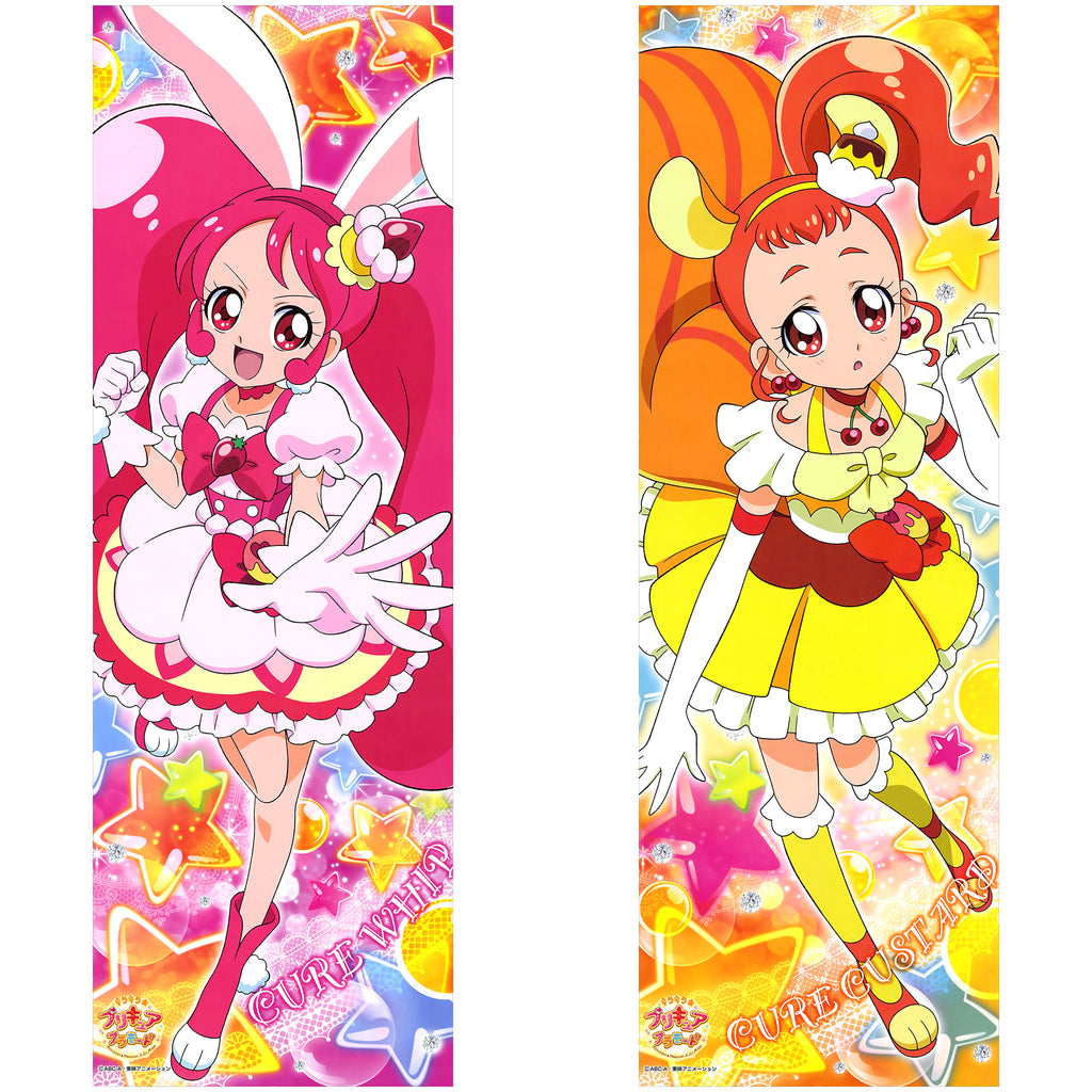 Cure Whip & Cure Custard - Anime Inflatable Cylinder Pillow Fan-Art Edition