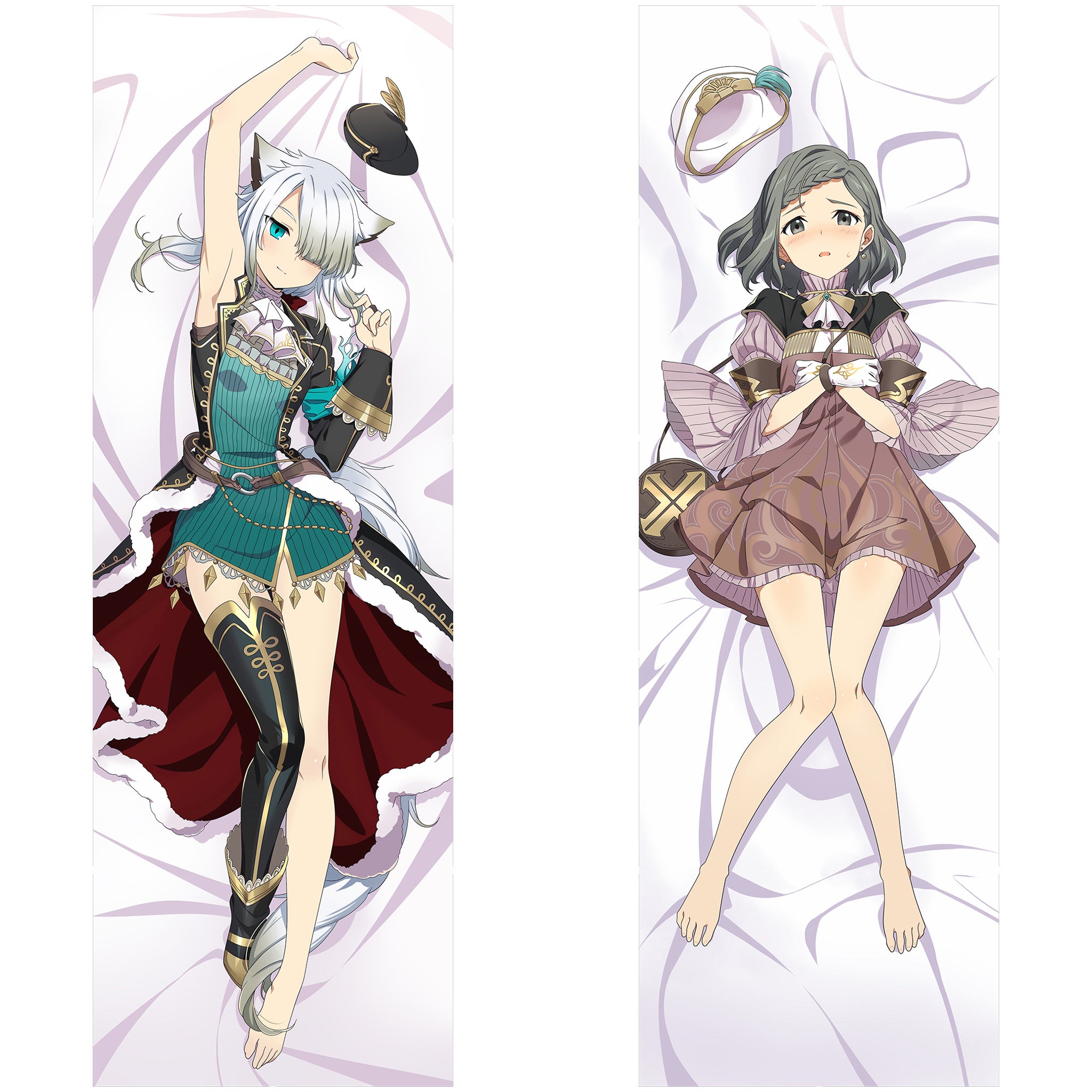Krysha Pendleton (White Cat) - Anime Inflatable Cylinder Pillow Fan-Art Edition