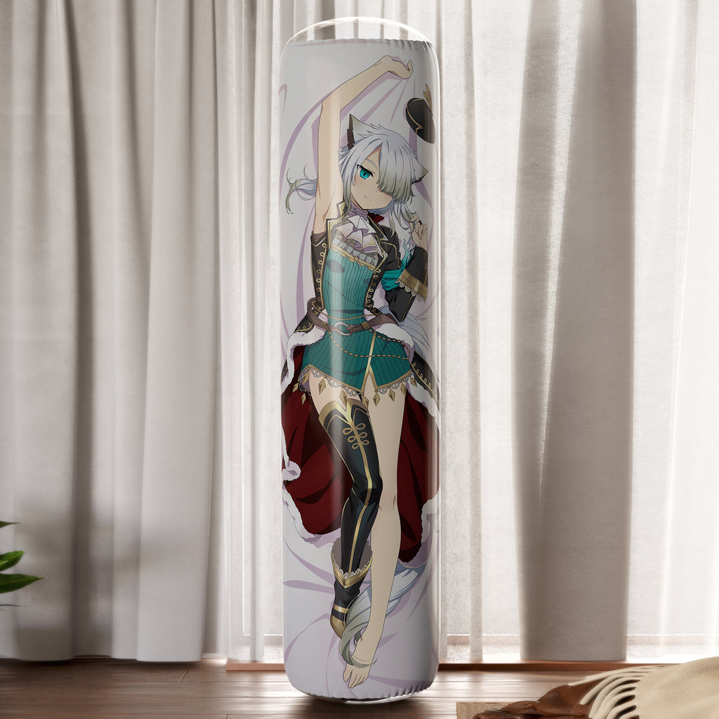 Krysha Pendleton (White Cat) - Anime Inflatable Cylinder Pillow Fan-Art Edition