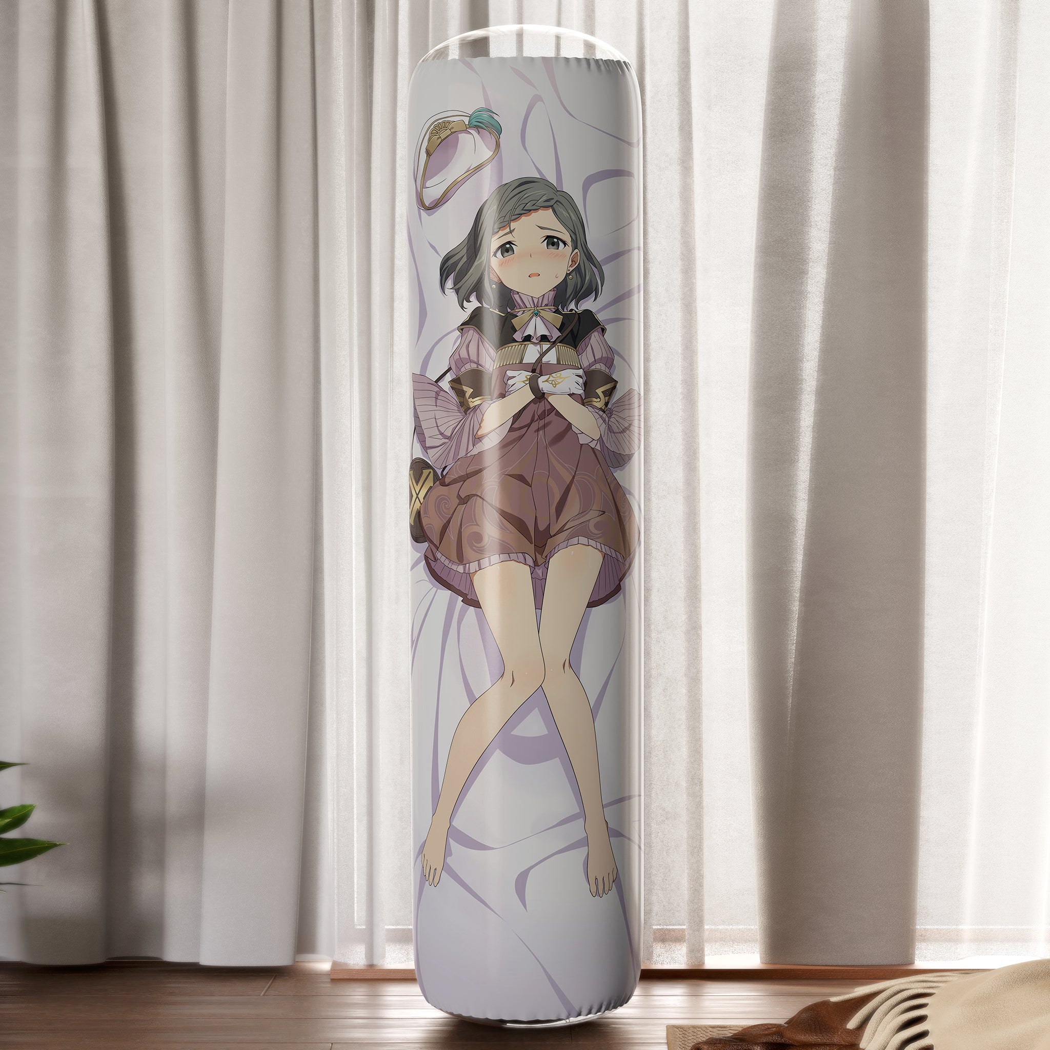 Krysha Pendleton (White Cat) - Anime Inflatable Cylinder Pillow Fan-Art Edition