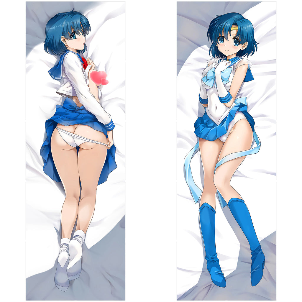 Mizuno Ami (Sailor Mercury) - Anime Inflatable Cylinder Pillow Fan-Art Edition