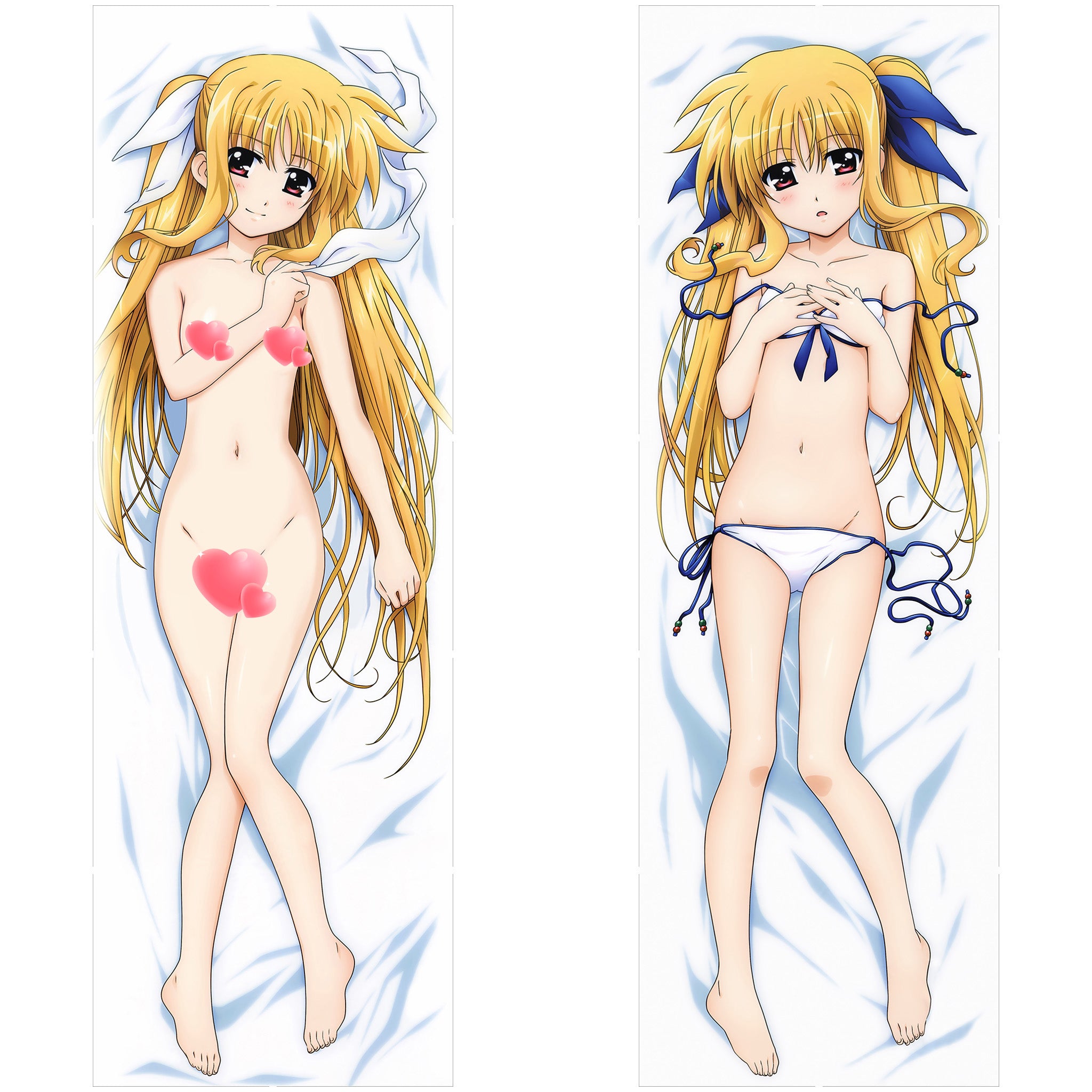 Fate Testarossa (White Bikini Ver.) - Anime Inflatable Cylinder Pillow Fan-Art Edition