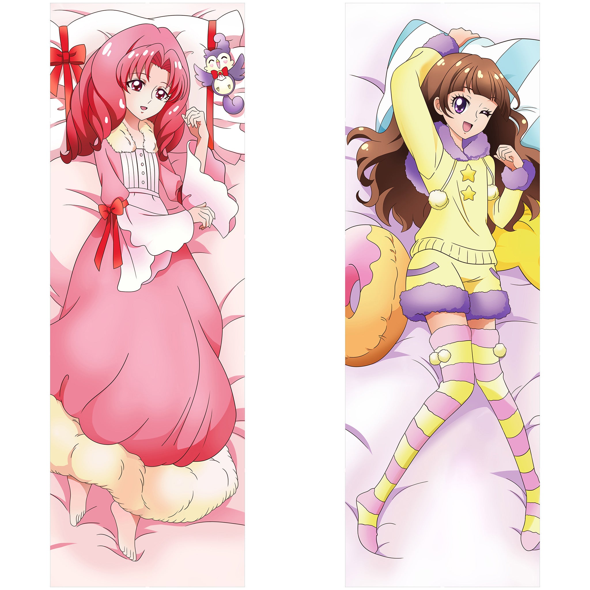 Akagi Towa & Amanogawa Kirara - Anime Inflatable Cylinder Pillow Fan-Art Edition