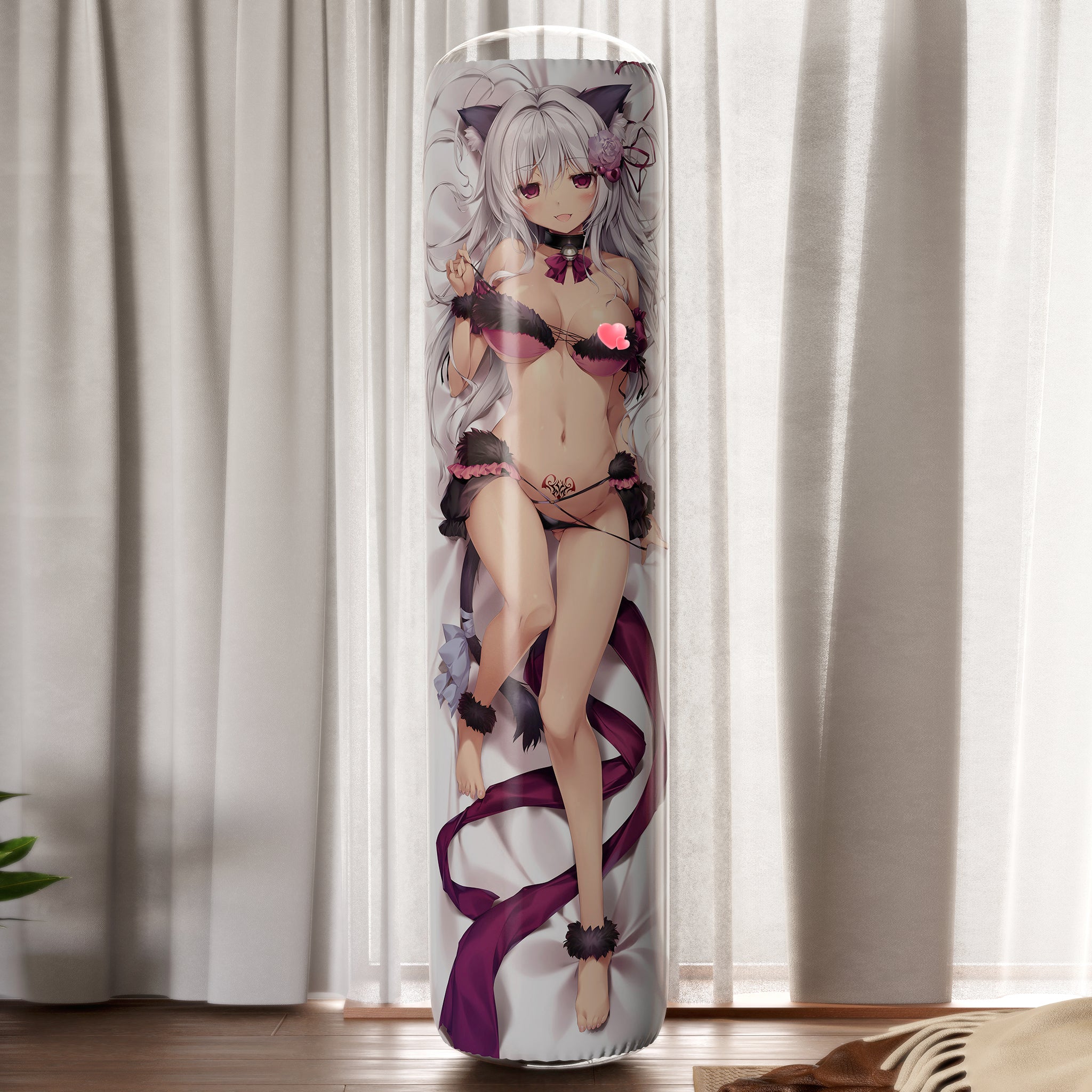 Mia (Cat Girl) - Anime Inflatable Cylinder Pillow Fan-Art Edition