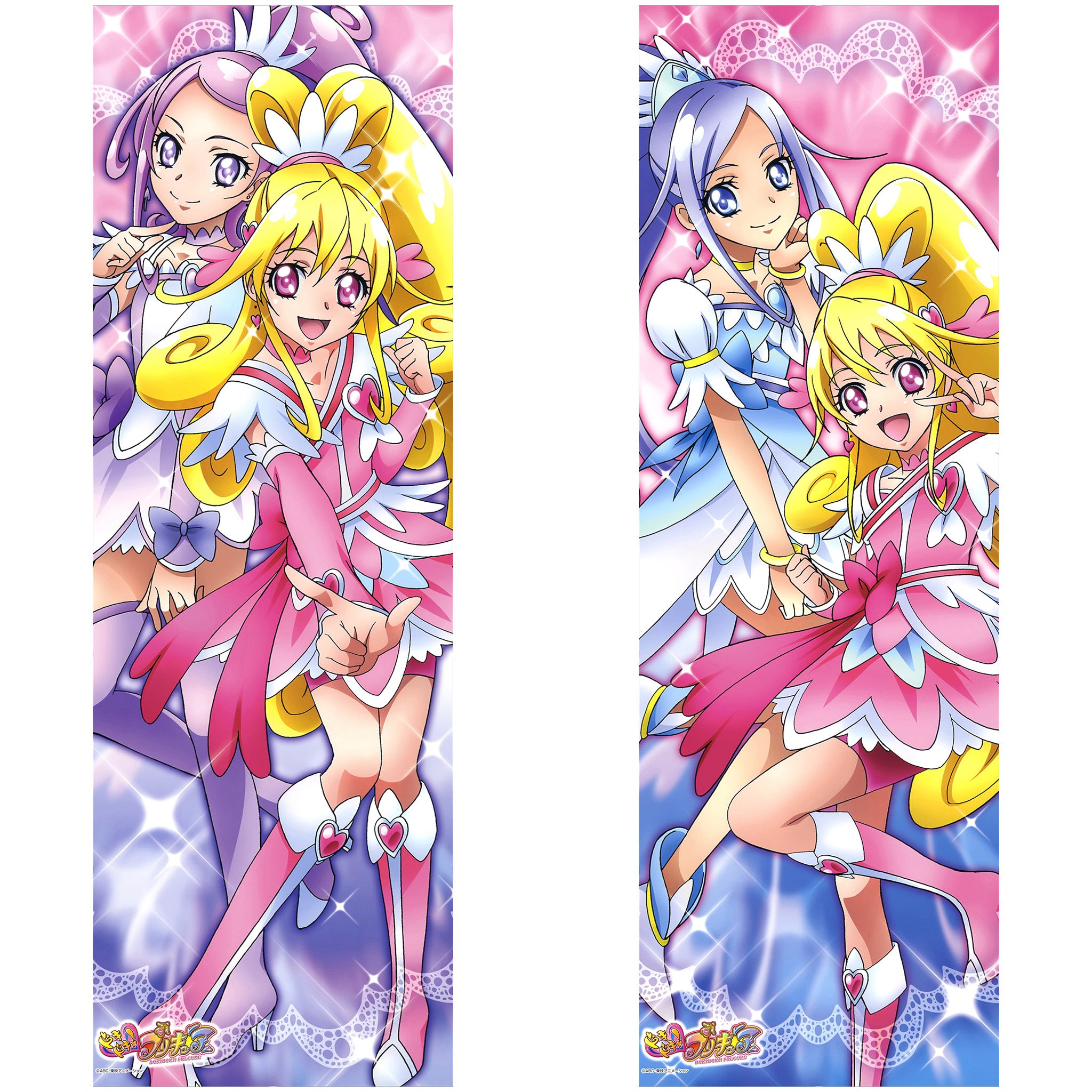 Cure Sword & Cure Heart & Cure Diamond - Anime Inflatable Cylinder Pillow Fan-Art Edition