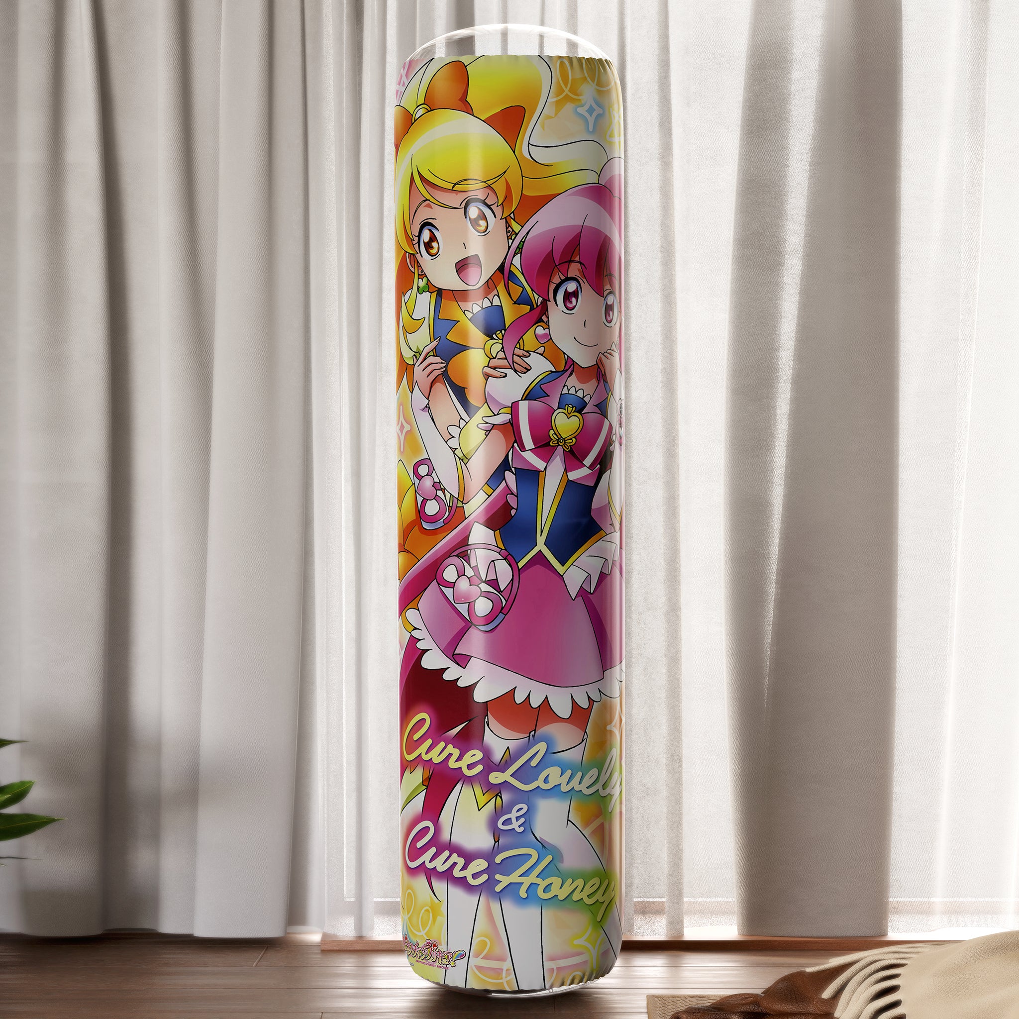 Cure Lovely & Cure Princess & Cure Honey - Anime Inflatable Cylinder Pillow Fan-Art Edition