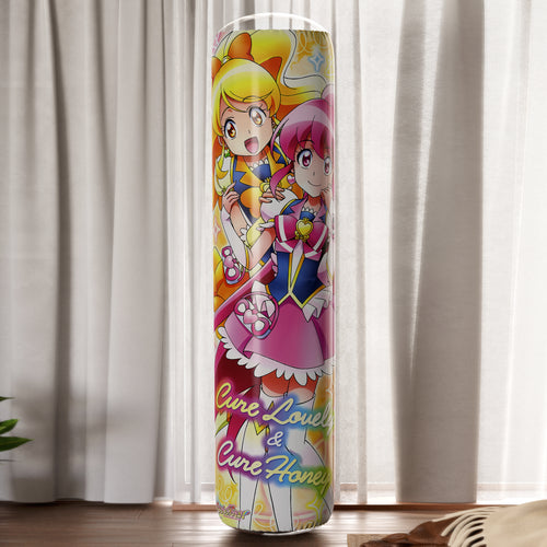 Cure Lovely & Cure Princess & Cure Honey - Anime Inflatable Cylinder Pillow Fan-Art Edition