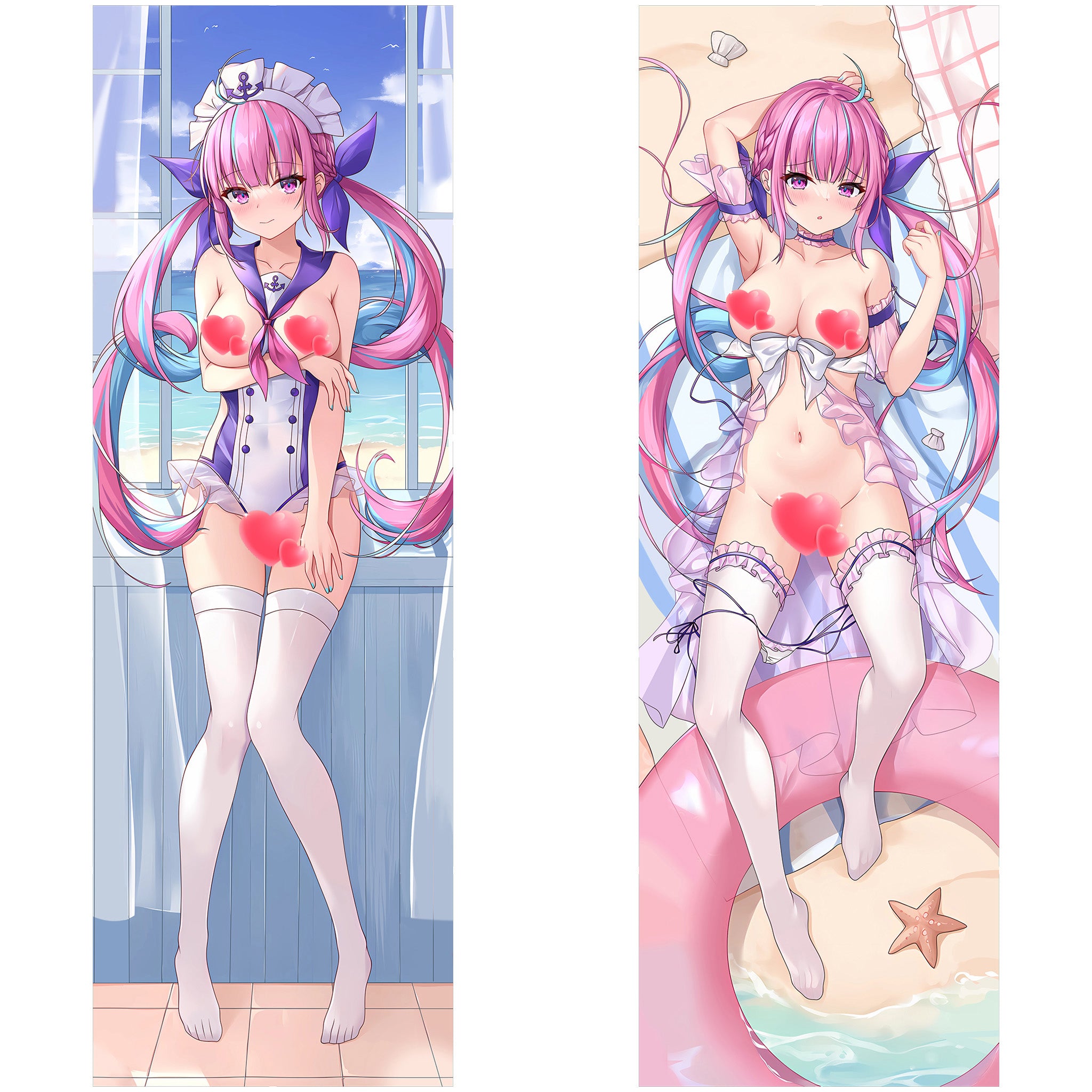 Minato Aqua (Summer Ver.) - Anime Inflatable Body Pillow Fan-Art Edition